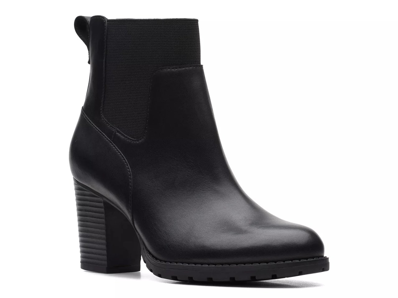 NEW IN BOX, Clarks Verona Ease Black Leather Bootie, Size 7.5M, Retail: $109.99