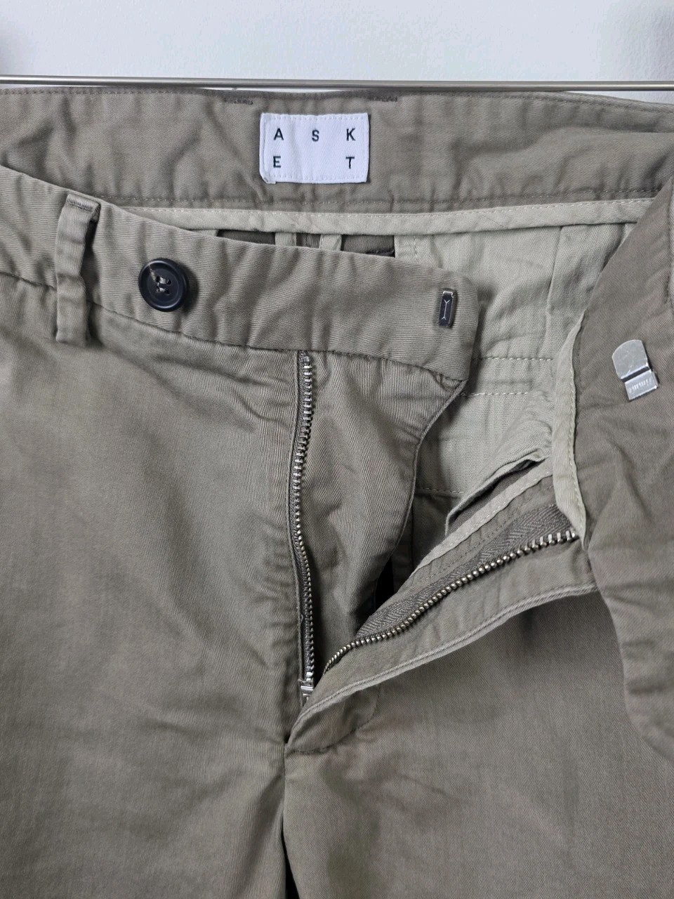 Asket The Chino W32 L32 Beige Slim Fit Stretch Cotton Trousers Portugal