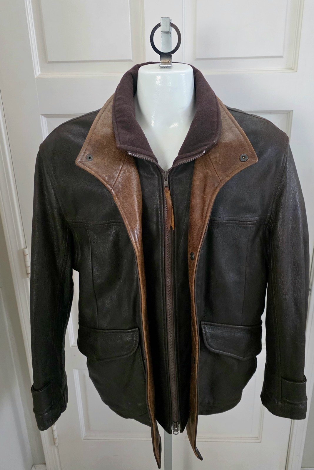 Lone Pine American Made Leather Jacket Aspen Pitkin Dry County Goods Mens sz 40