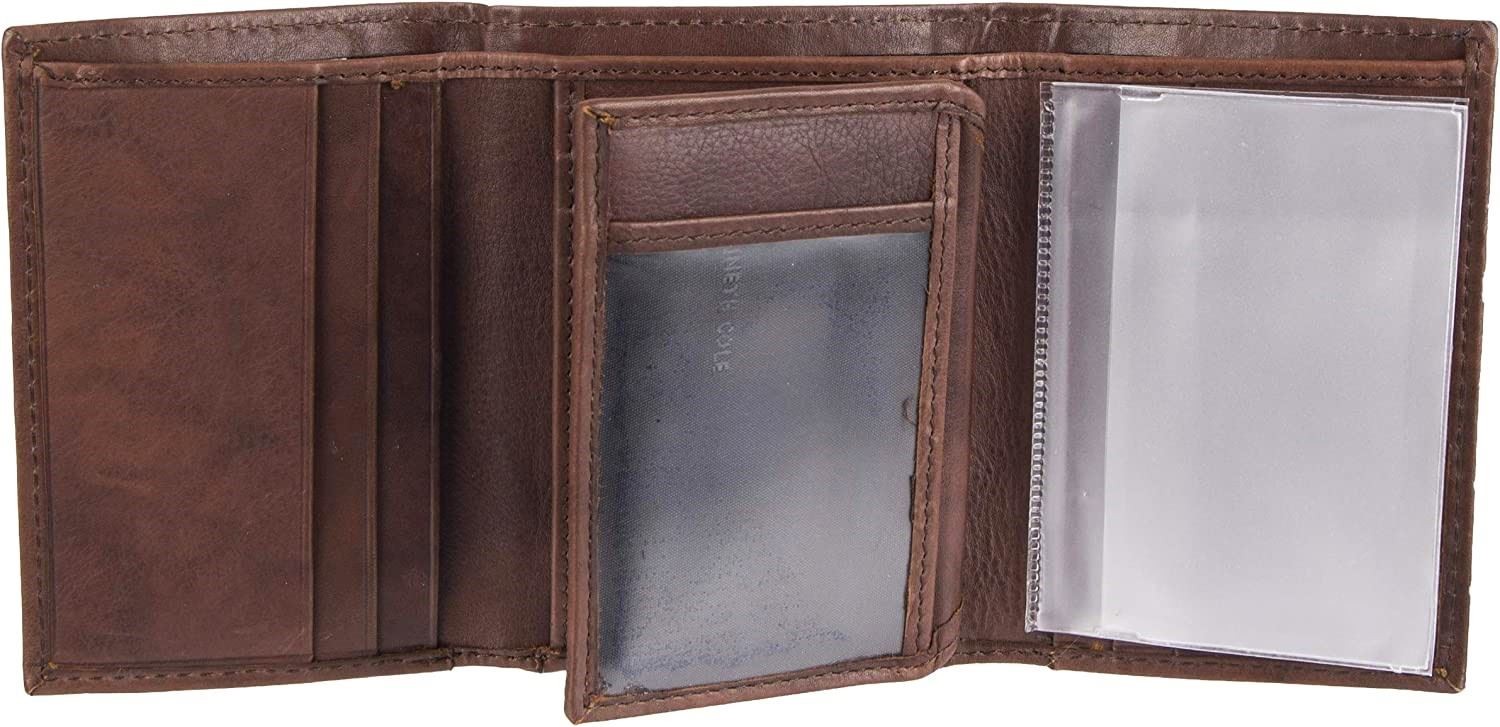 Kenneth Cole REACTION Men’s RFID Protection Leather Trifold Wallet Brown
