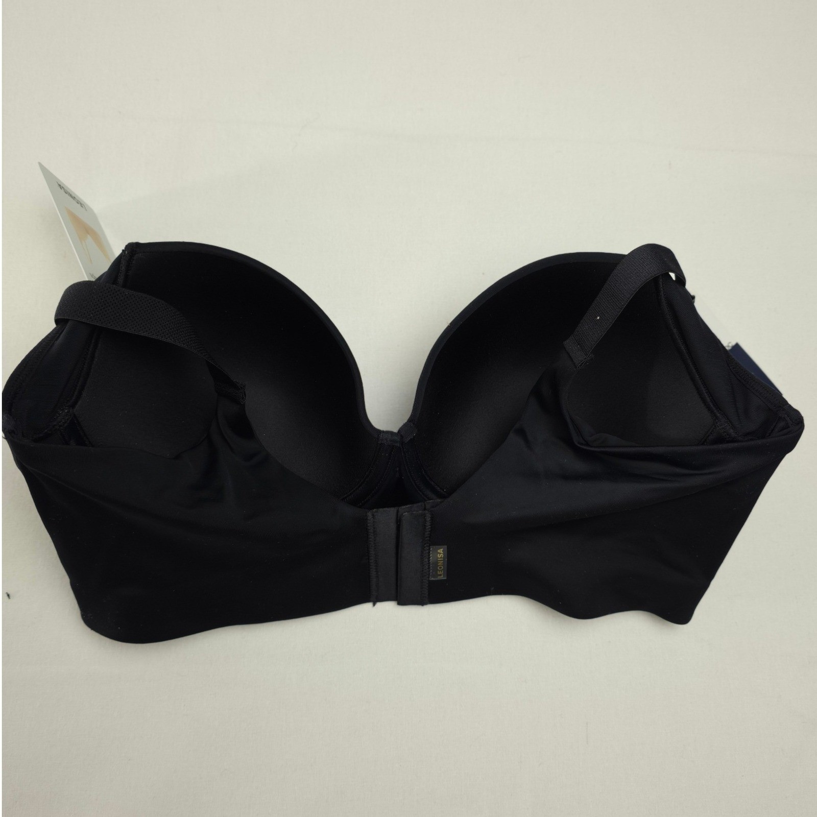 Leonisa Women Back Smoothing Bra Soft Full Coverage Cups Black 38 Minimalist NWT