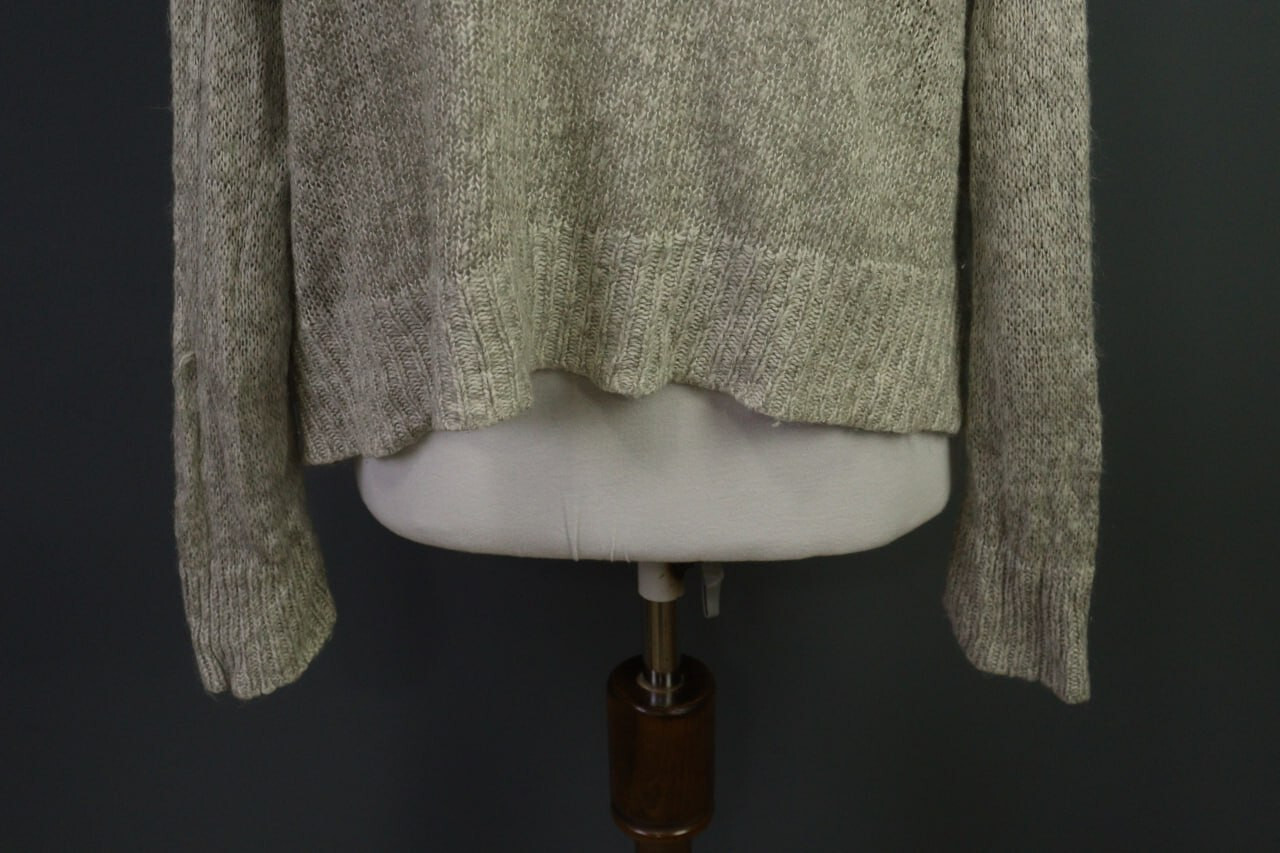 Ann Demeulemeester Ivory Turtle Neck Wool Knit Sweater Size L