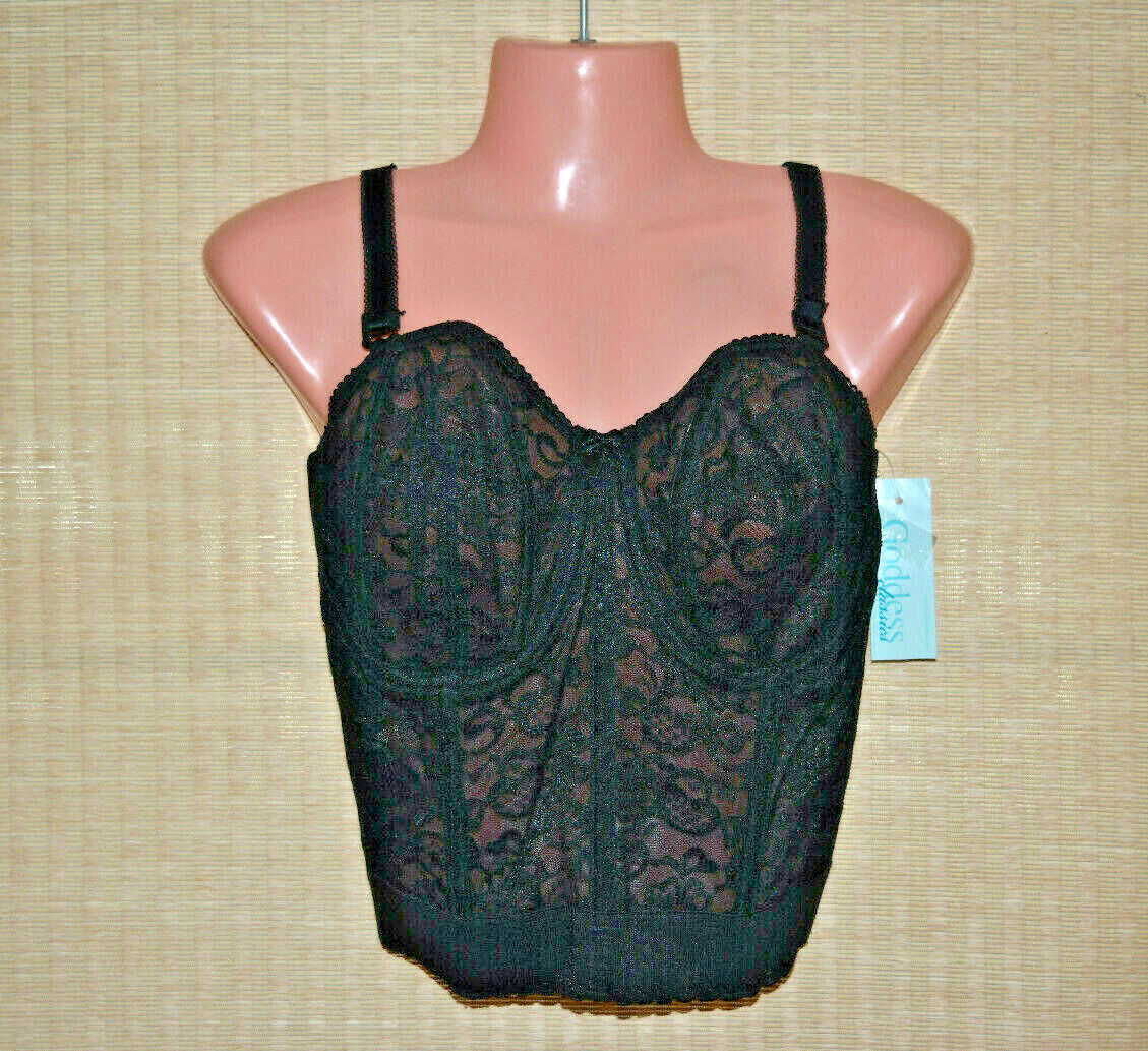 NWT GODDESS 0689 Underwire Bustier Black White YOU CHOOSE SIZE