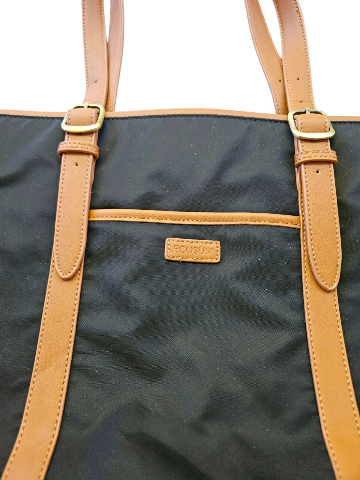 ECOSUSI Briefcase / Messenger Bag / Soft Side Poly/Vegan Leather Trim/ Satchel