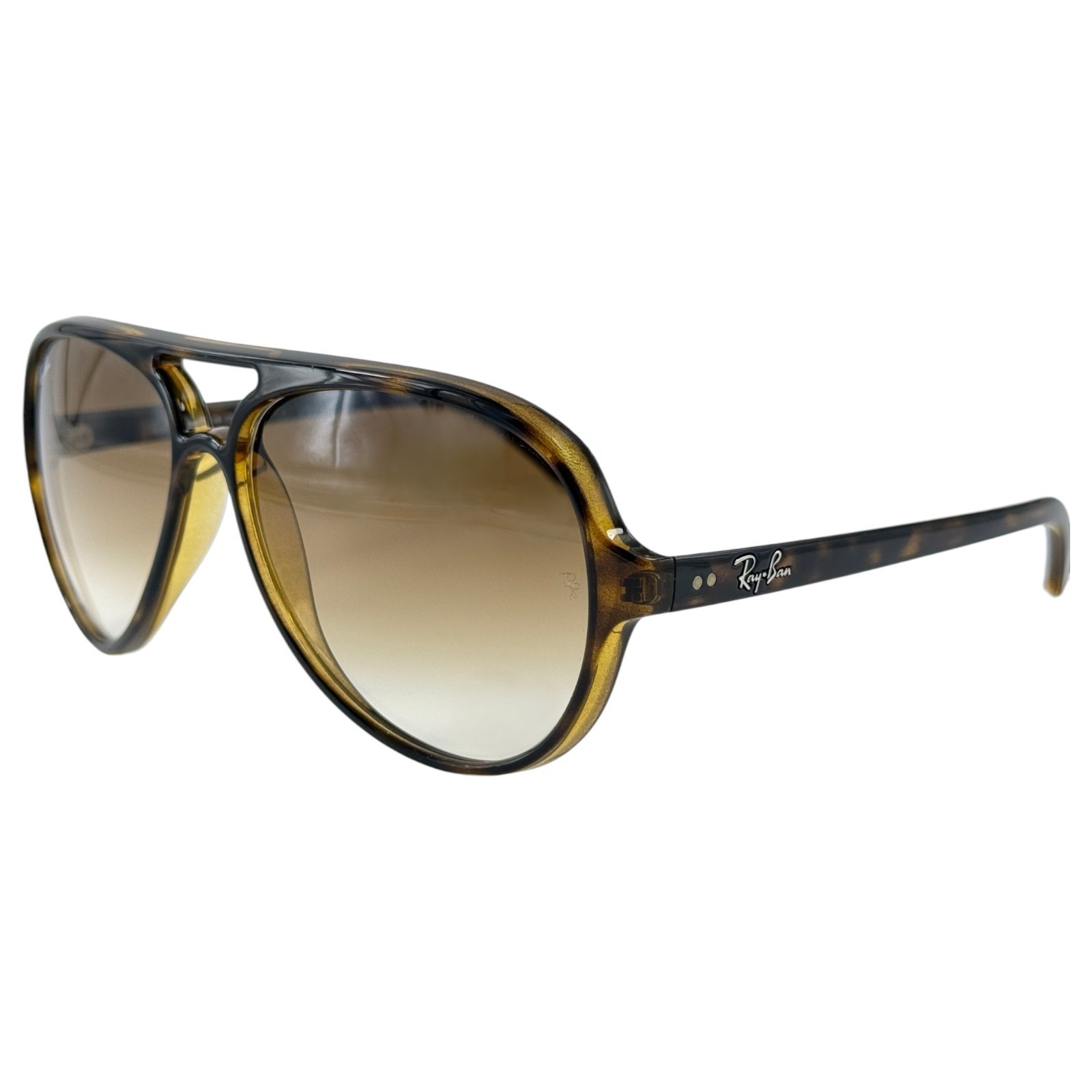 Ray Ban RB4125 Cats 5000 Mens Plastic Aviator Sunglass 710/51 Lt Havana 59-13