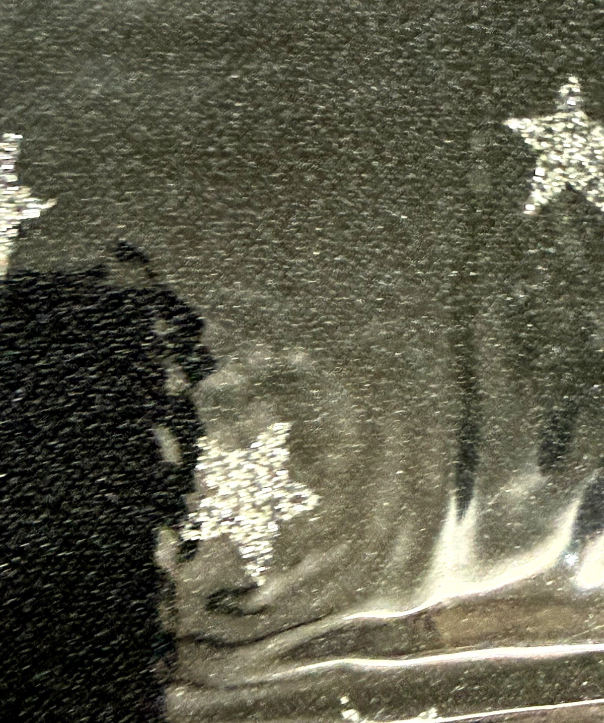 Claires Footless Tights Black Silver Glitter Stars Womens Size M L New