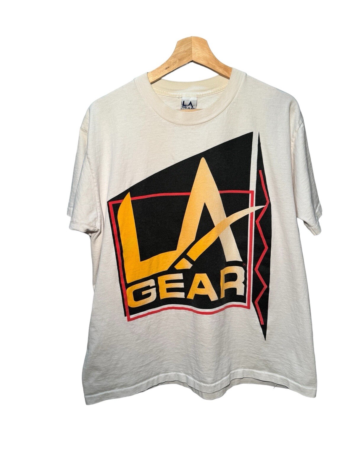 Vintage LA Gear T-Shirt Mens L White 90’s Cotton USA California Single Stitch