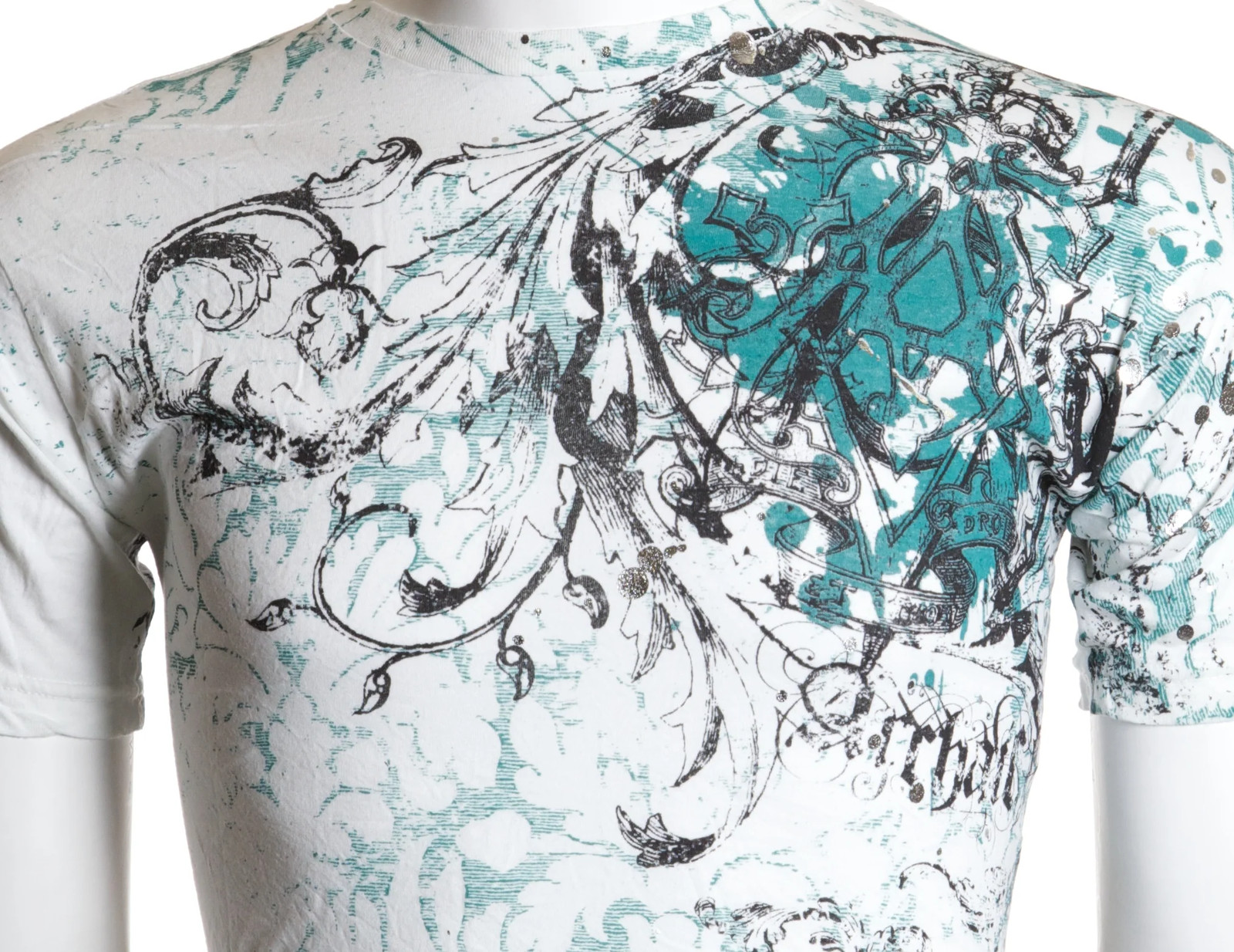 Archaic by Affliction Men’s T-Shirt Heraldry Wings Biker