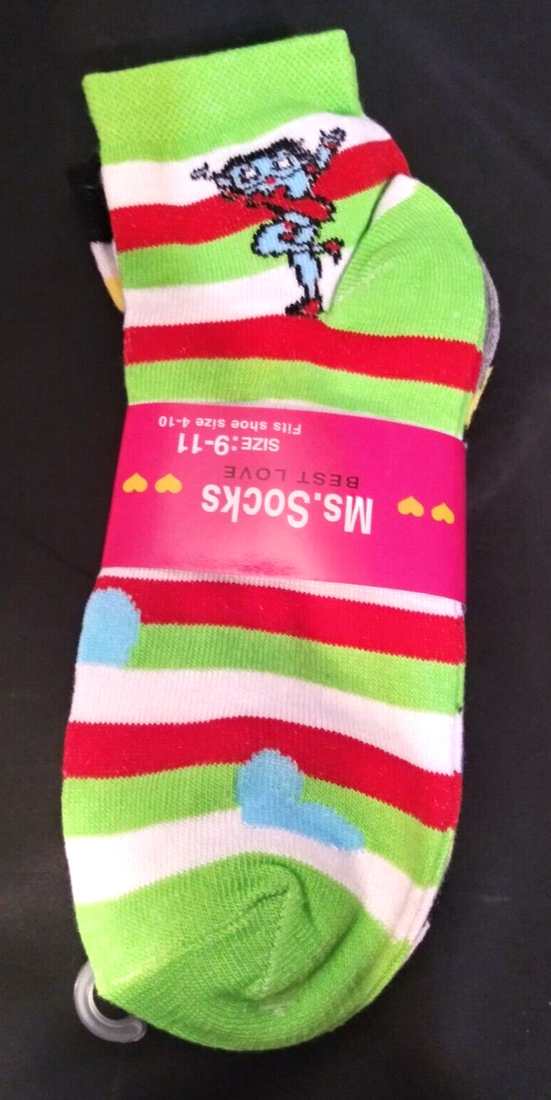 Ms. Socks, 12 Pack, Size 9-11, 80% Cotton 20% Spandex Betty Boop
