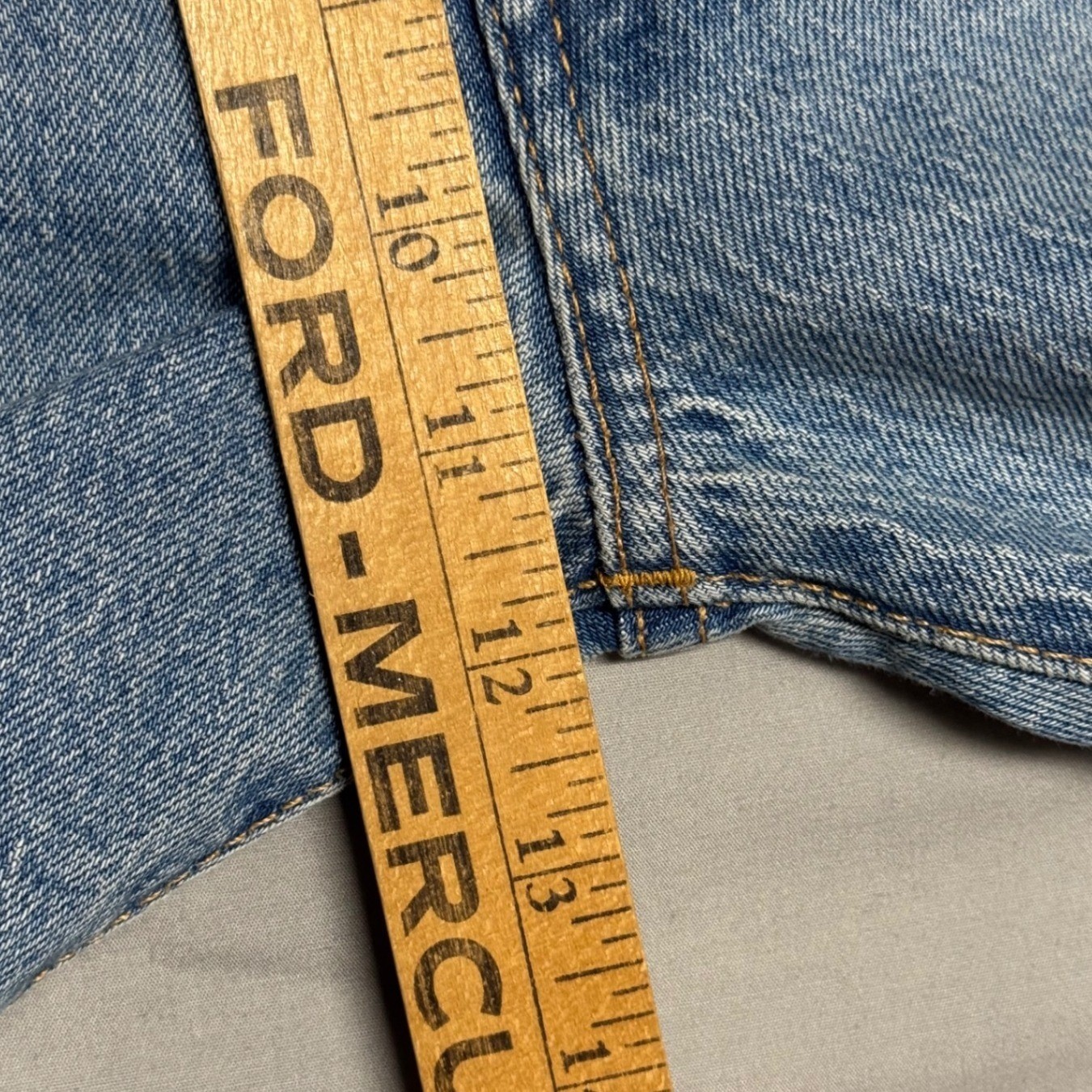 Levis Premium 501 Original Mens Light Wash Straight Leg Stretch Jeans 34×36
