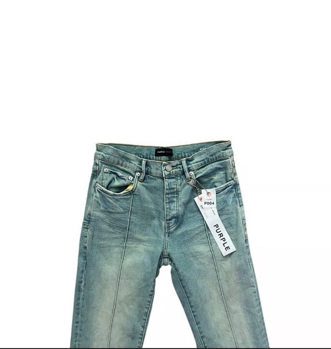 Purple Brand Jeans Men Slim Fit Low Rise With Flare Blue P004 $295 Size 33/32