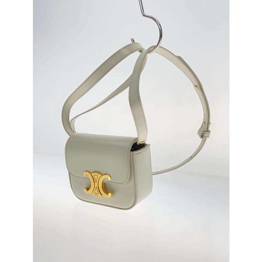 CELINE Bag: MINI Claude Shiny Calfskin Cream W11H9D4cm w/o accessories;