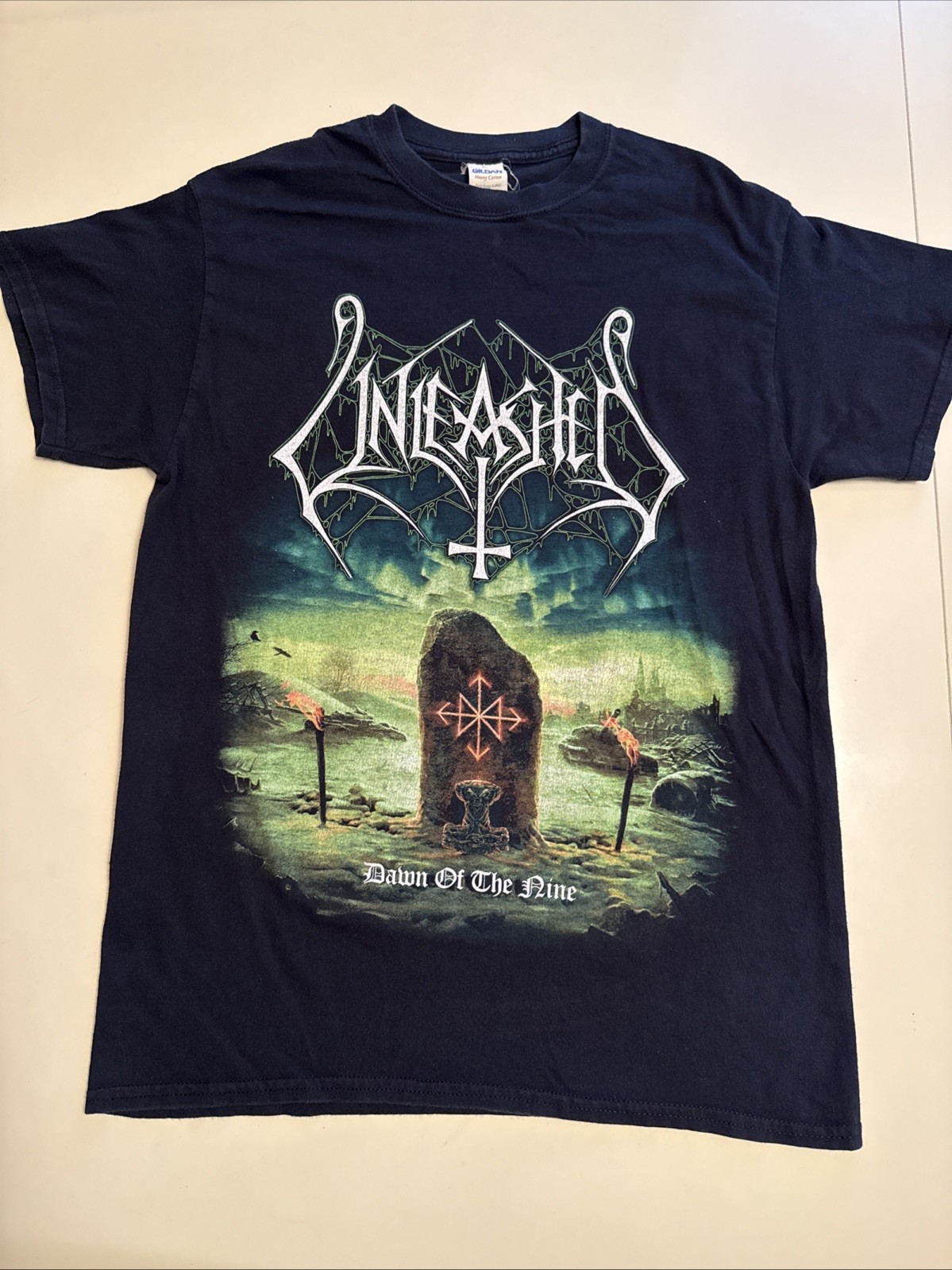 Official Vintage Unleashed Dawn Of The Nine Tee Shirt M Medium Death Metal