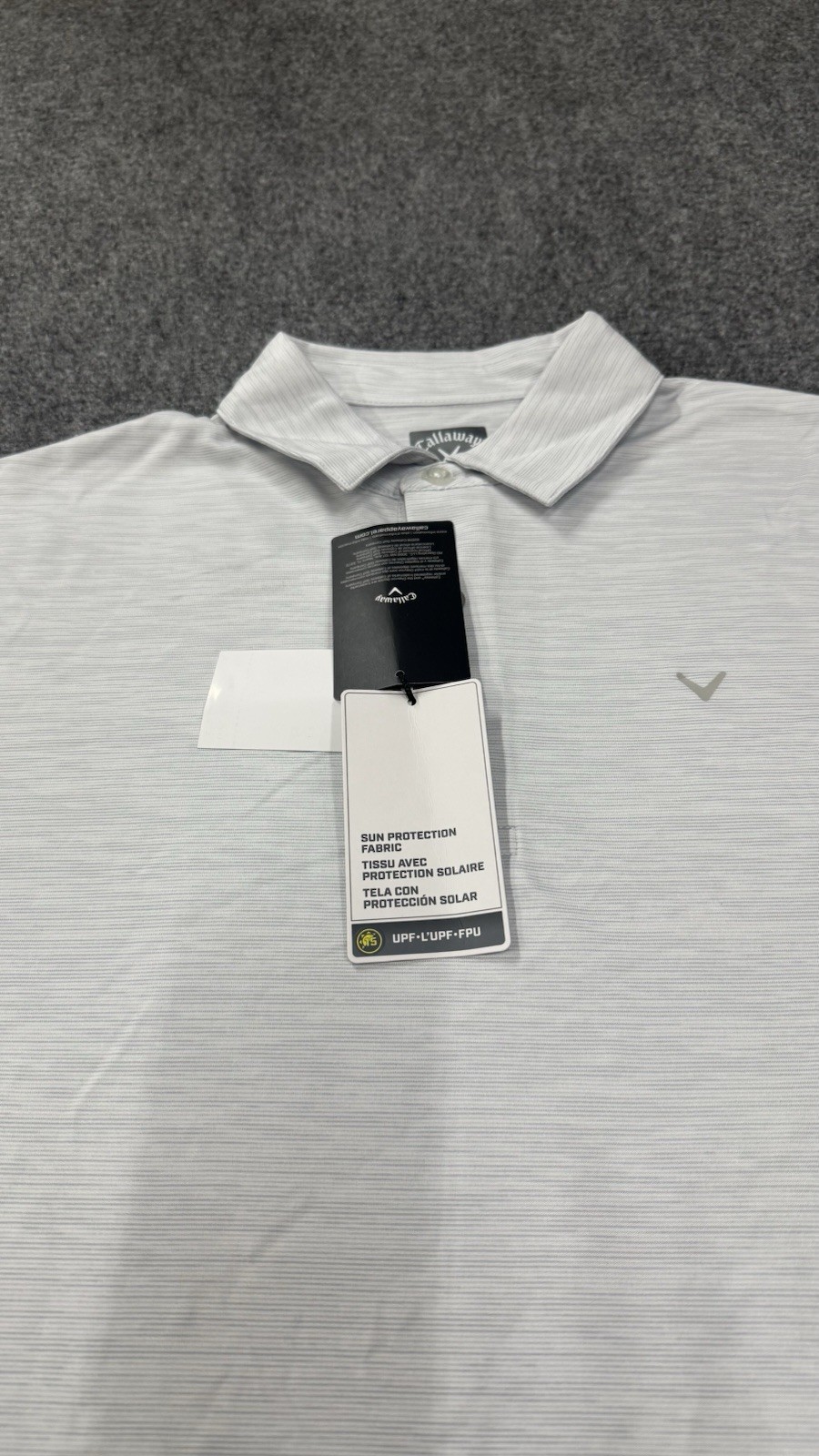 Callaway Nwt Polo Shirt Opti-Dri Golf Tradewinds Heather Gray Shirt L
