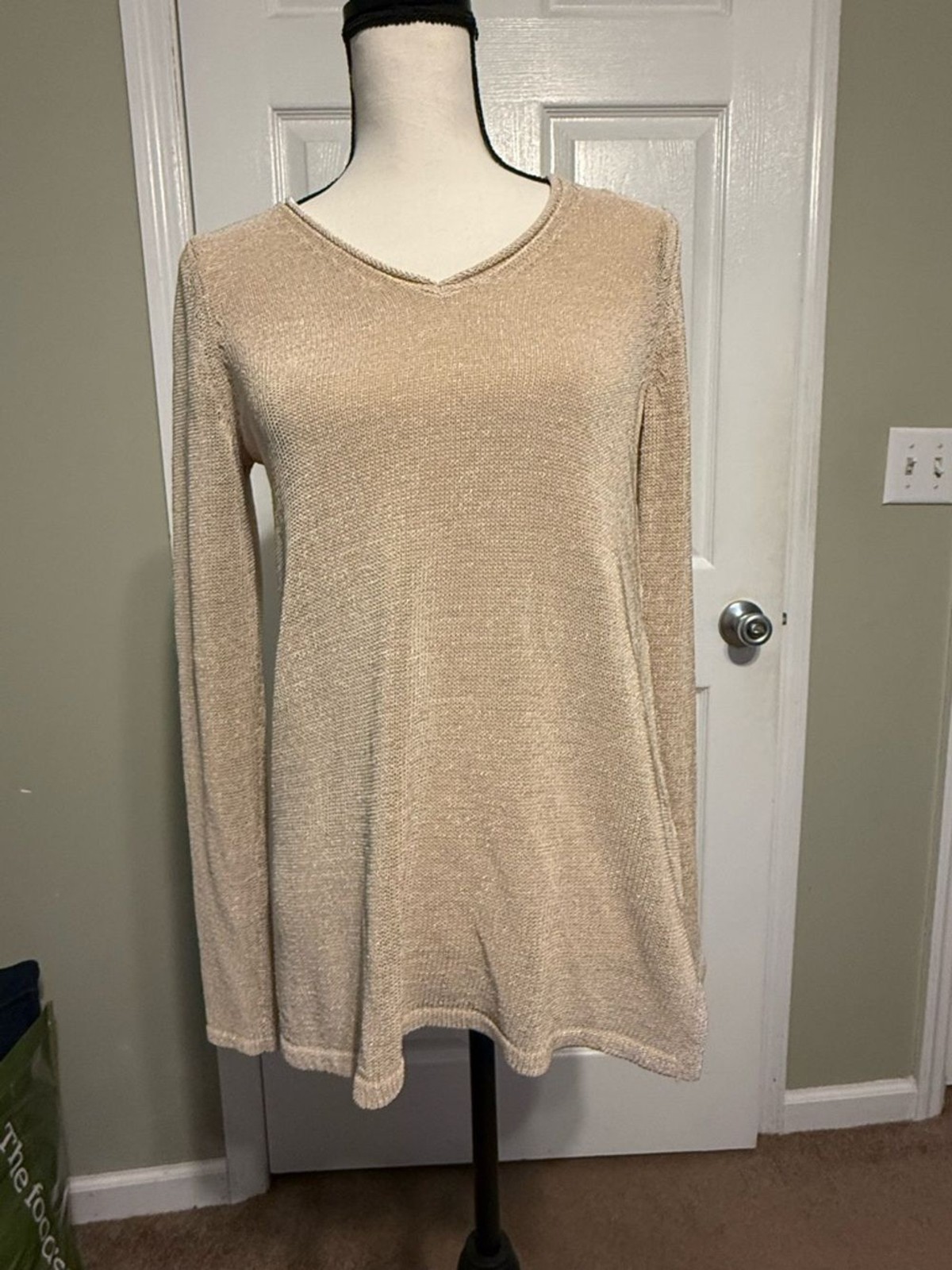 J. McLaughlin Oatmeal Cotton-Blend Sweater