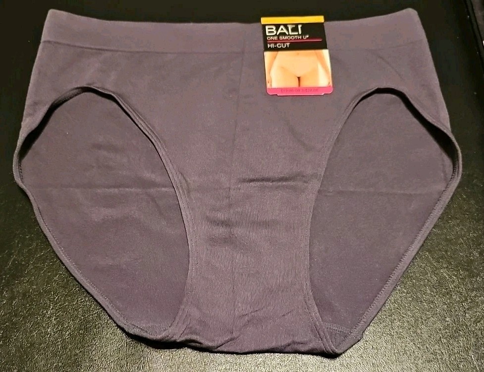 BALI ONE SMOOTH U HI CUT 2362 SZ L/7(RUNS SMALL 6) GRAY 92% NYLON 8% SPANDEX-NWT