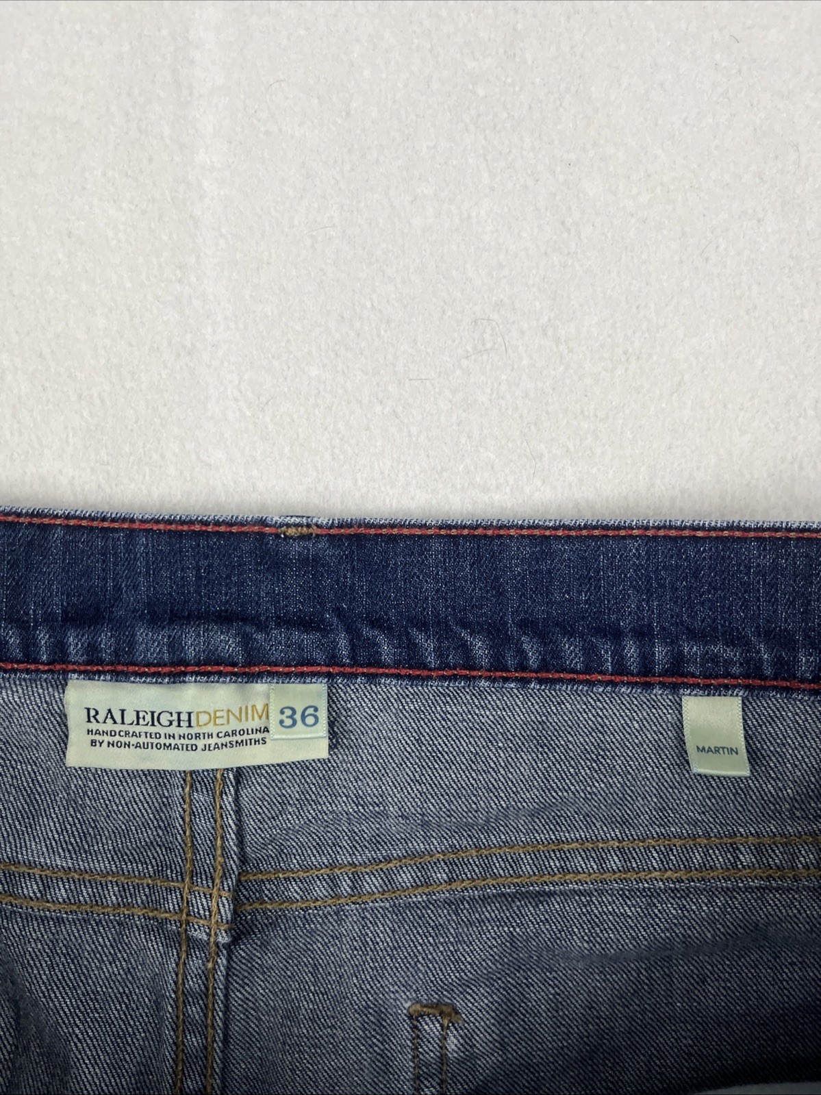Raleigh Denim Martin Stretch Jeans Men Blue 36X27 Made in USA