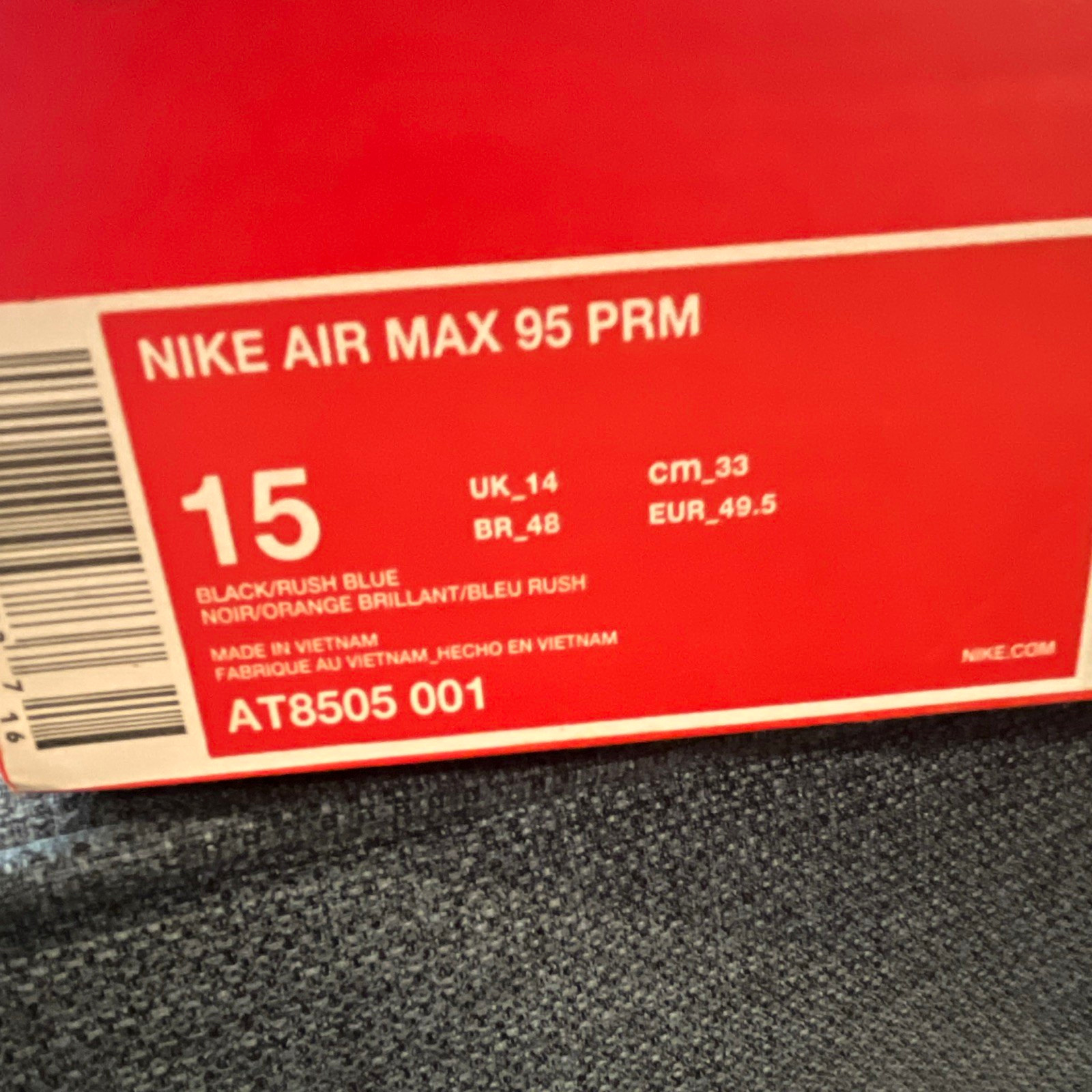 Nike Air Max 95 Premium NY vs LA Black/Rush Blue-Brilliant Orange AT8505-001