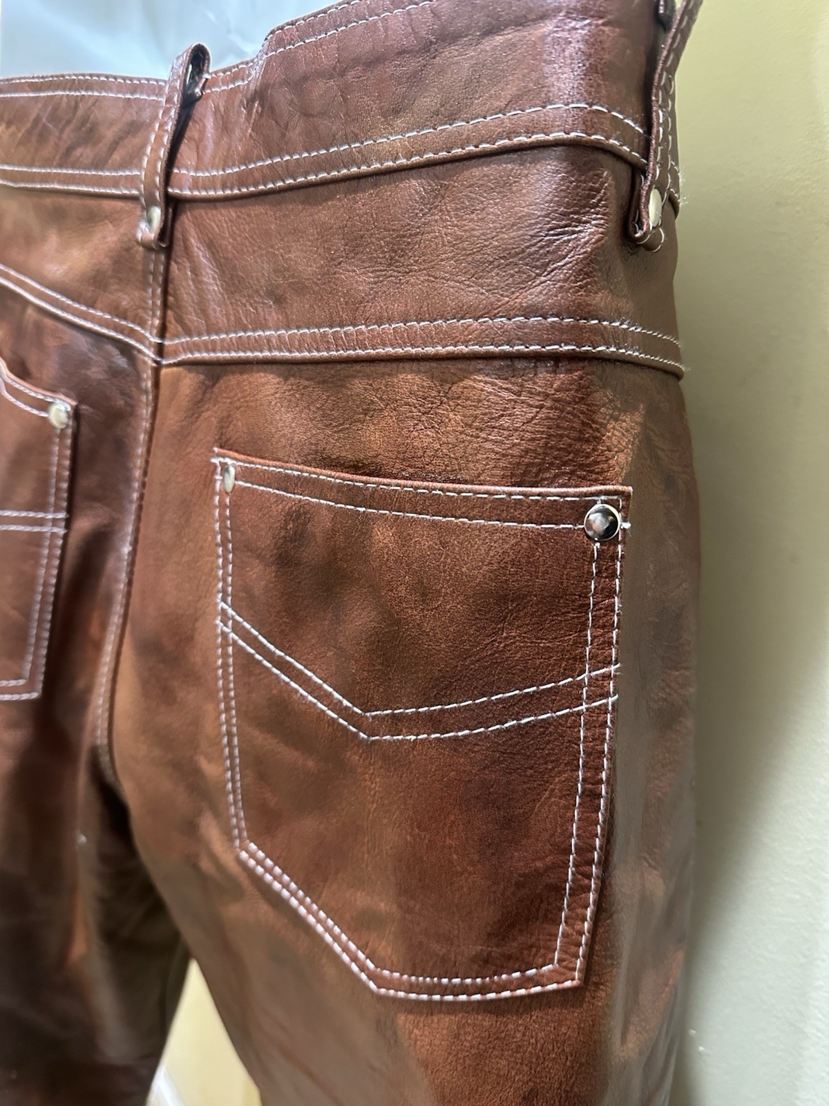Men’s Real Leather Pants Sz 36