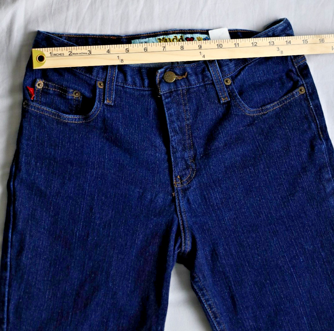 VTG Y2K Mudd Jeans Womens Size 8 Dark Wash Low/Mid Rise Flare Beat Generation