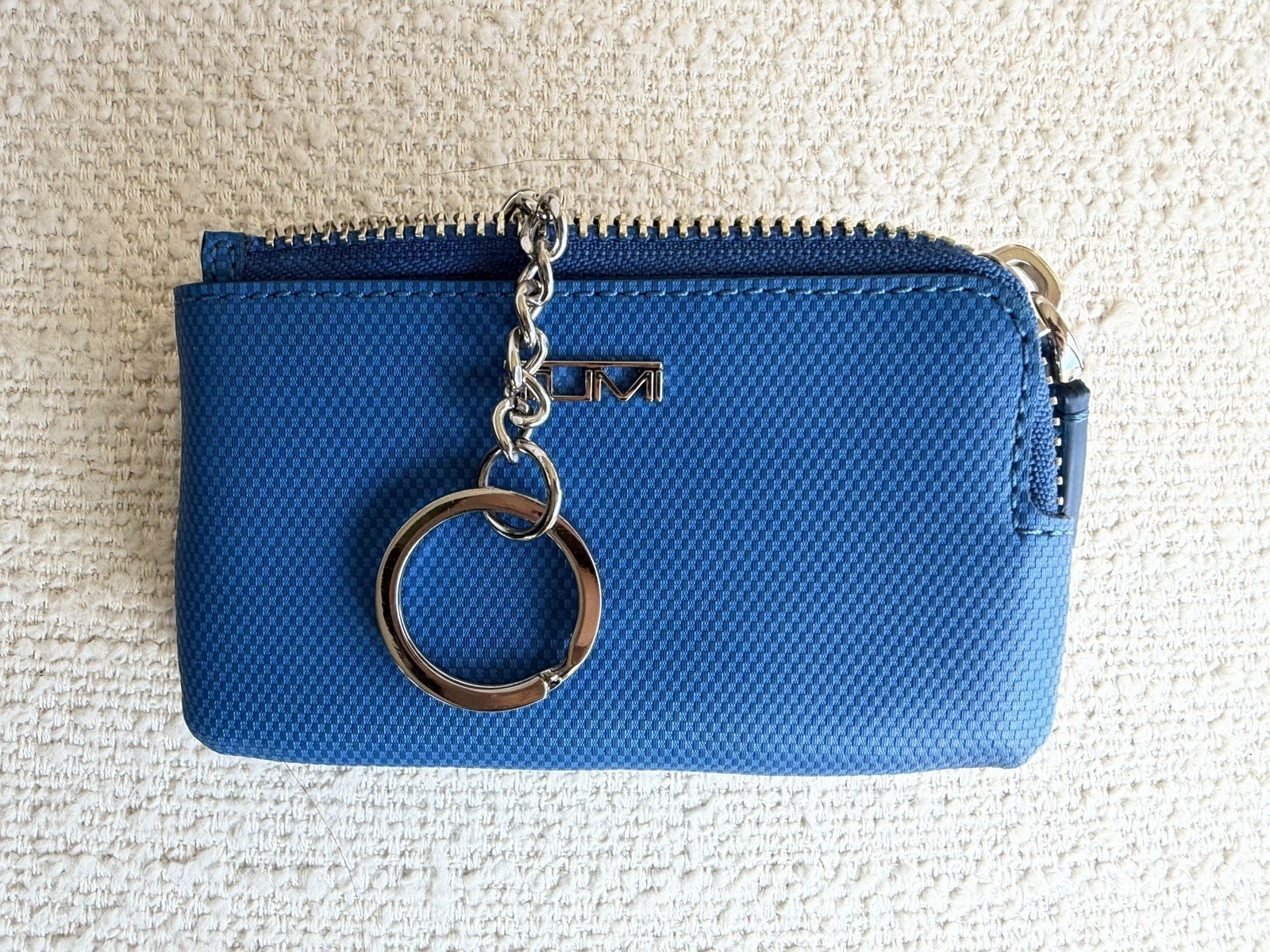 Tumi Voyageur Blue Dual Pouch Zip Wallet Coin Case