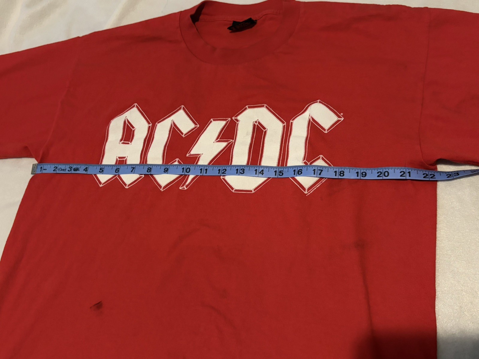 VTG Distressed AC/DC Ballbreaker 1996 Brockum World Tour Red T-Shirt Size XL