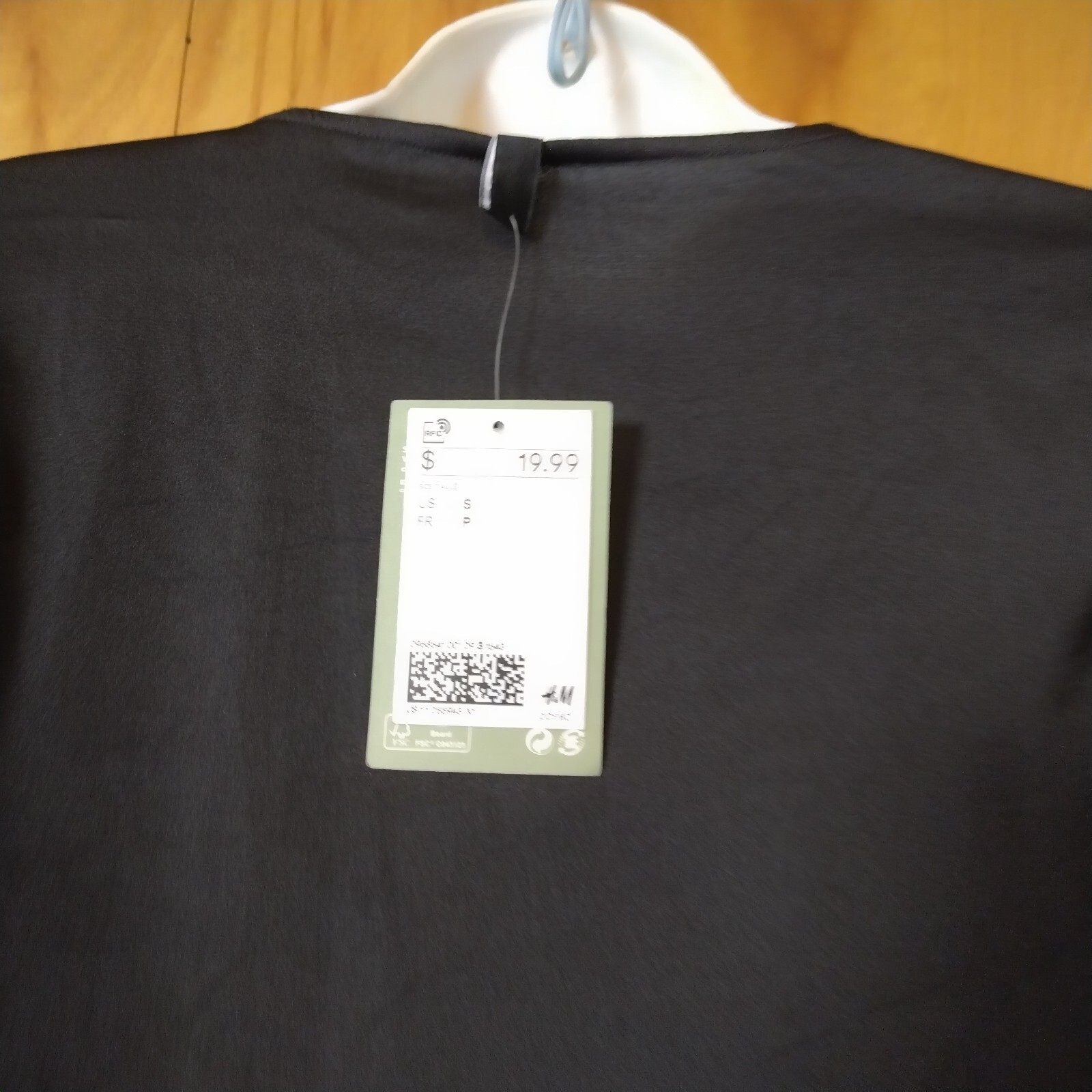 Divided H&M Women’s Small Long Sleeve Black Crop Side Zip Ruched Front Top NEW
