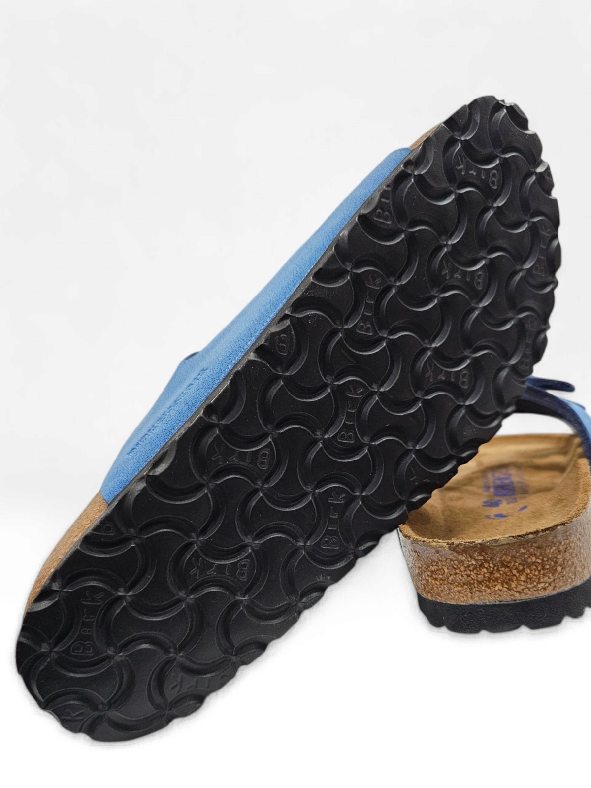BIRKENSTOCK Florida Unisex Blue Leather 3 Straps Sandals 40/Women 9-9.5M