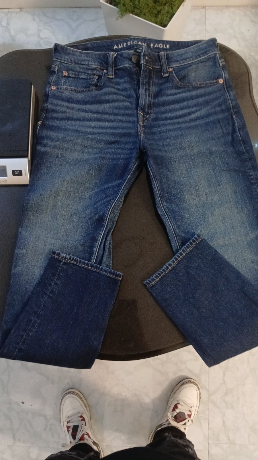 American Eagle Outfitters AirFlex+ Slim Straight Blue Medium Wash Stretch Jeans