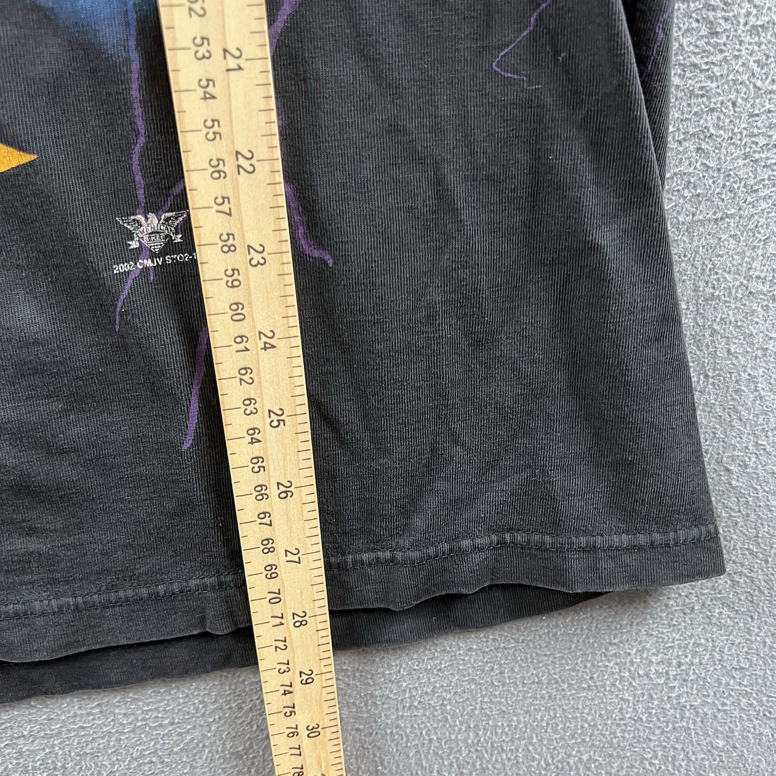 Vintage Sturgis Shirt Mens Large Black Purple Lightning Wolf Biker Rally AOP