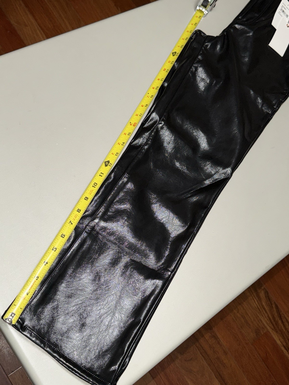 GOOD AMERICAN Better Than Leather Good Curve Straight Black Pants Size 0