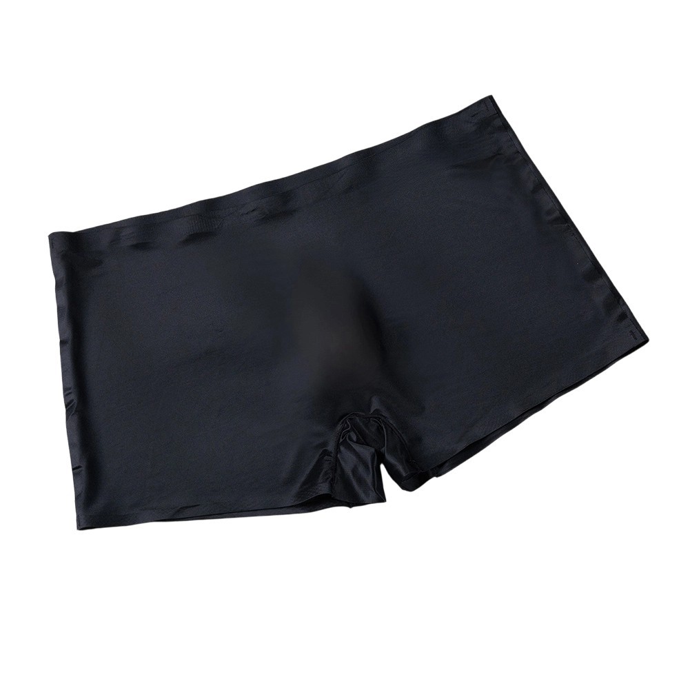 Ice Silk Seamless Low Waist Trunks for Men 3D Bulge Pouch Boxer Shorts
