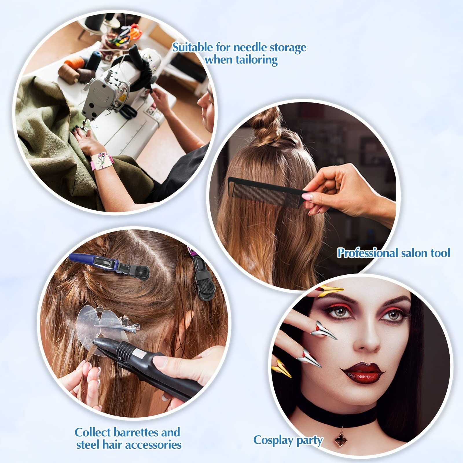 26 Pcs Hair Braiding Tools Kit – Magnetic Wrist Pin Holder, Stainless Steel Comb