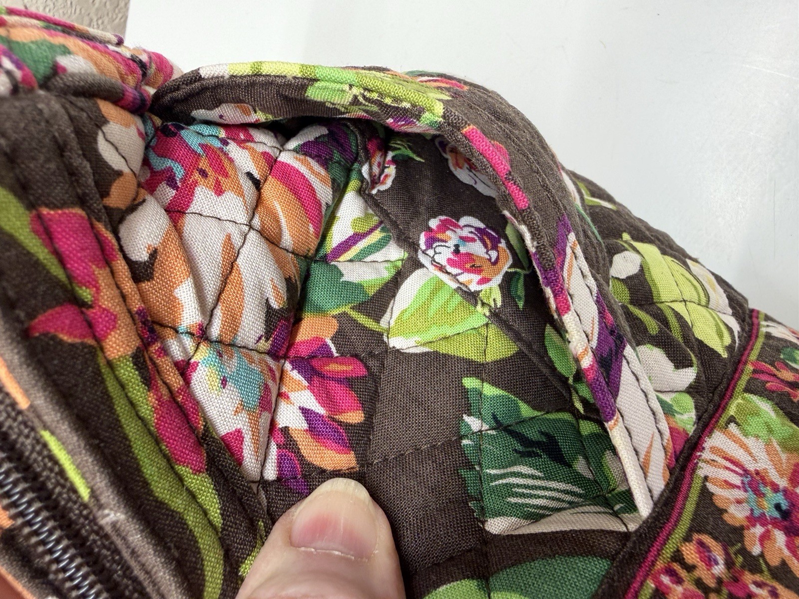 Vera Bradley English Rose Cassidy Quilted Purse Hand Bag Floral VGUC
