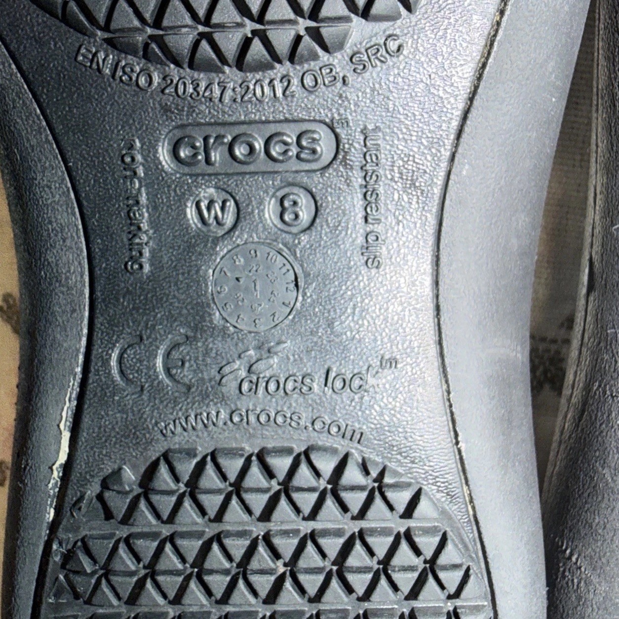 CROCS At Work Shoes Iconic Comfort Ballet Flats Matte Black Women’s Size 8