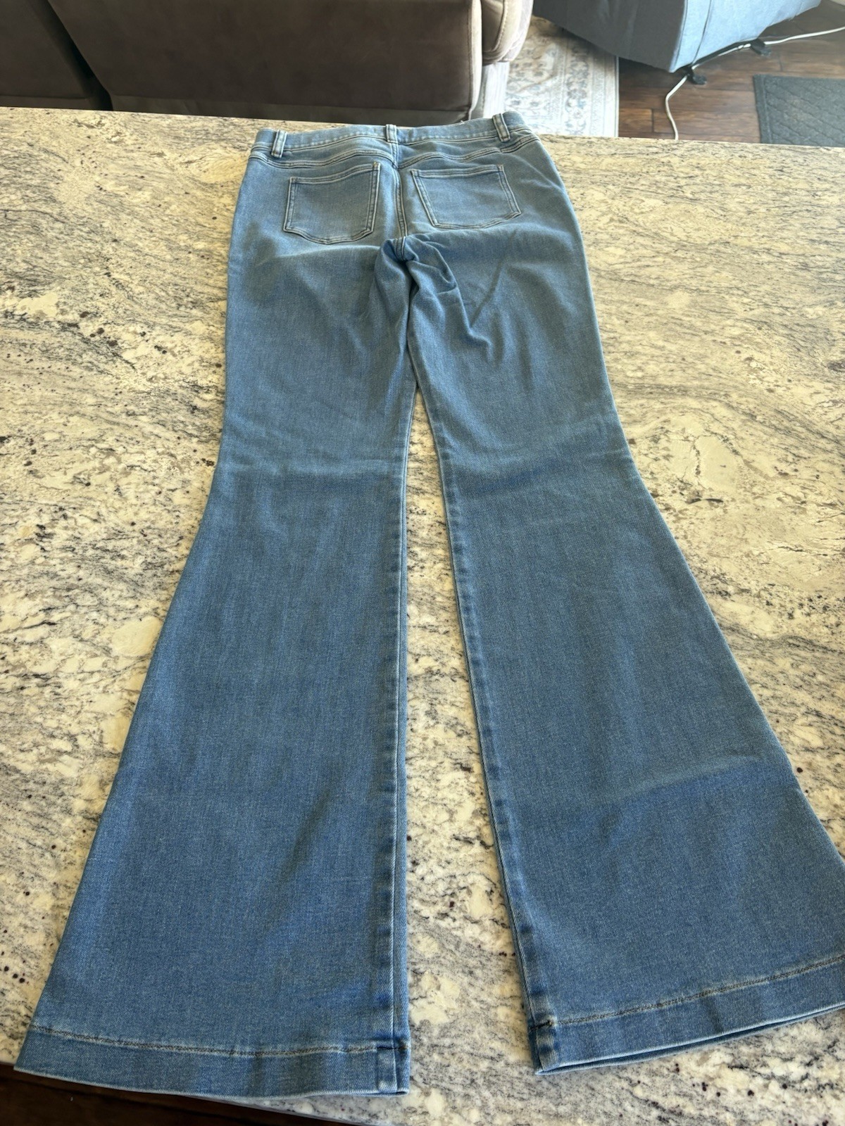 Spanx Pull On Flare Jeans Medium Wash Large Tall