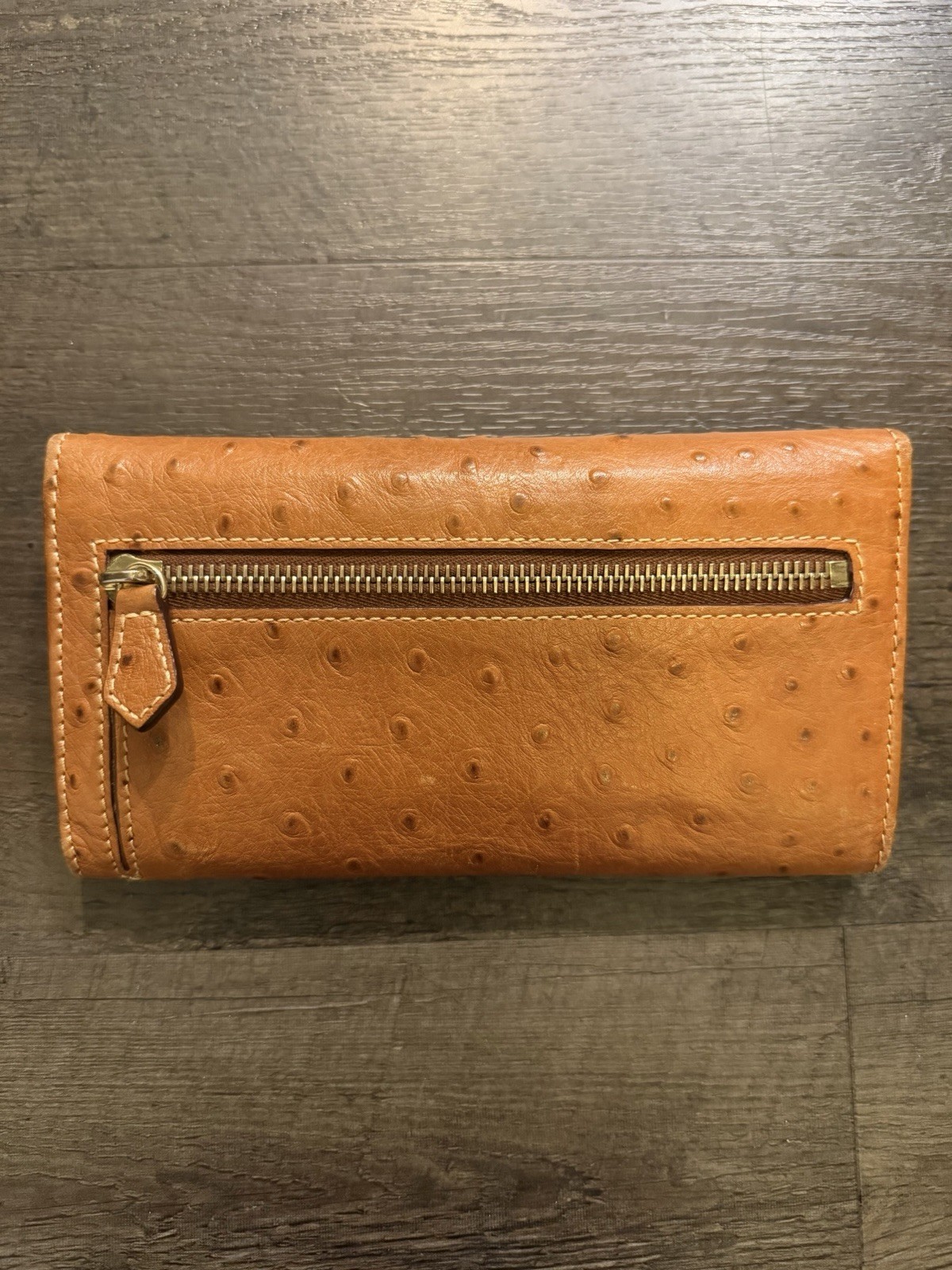 Embossed Ostrich Pattern Dooney & Bourke Wallet