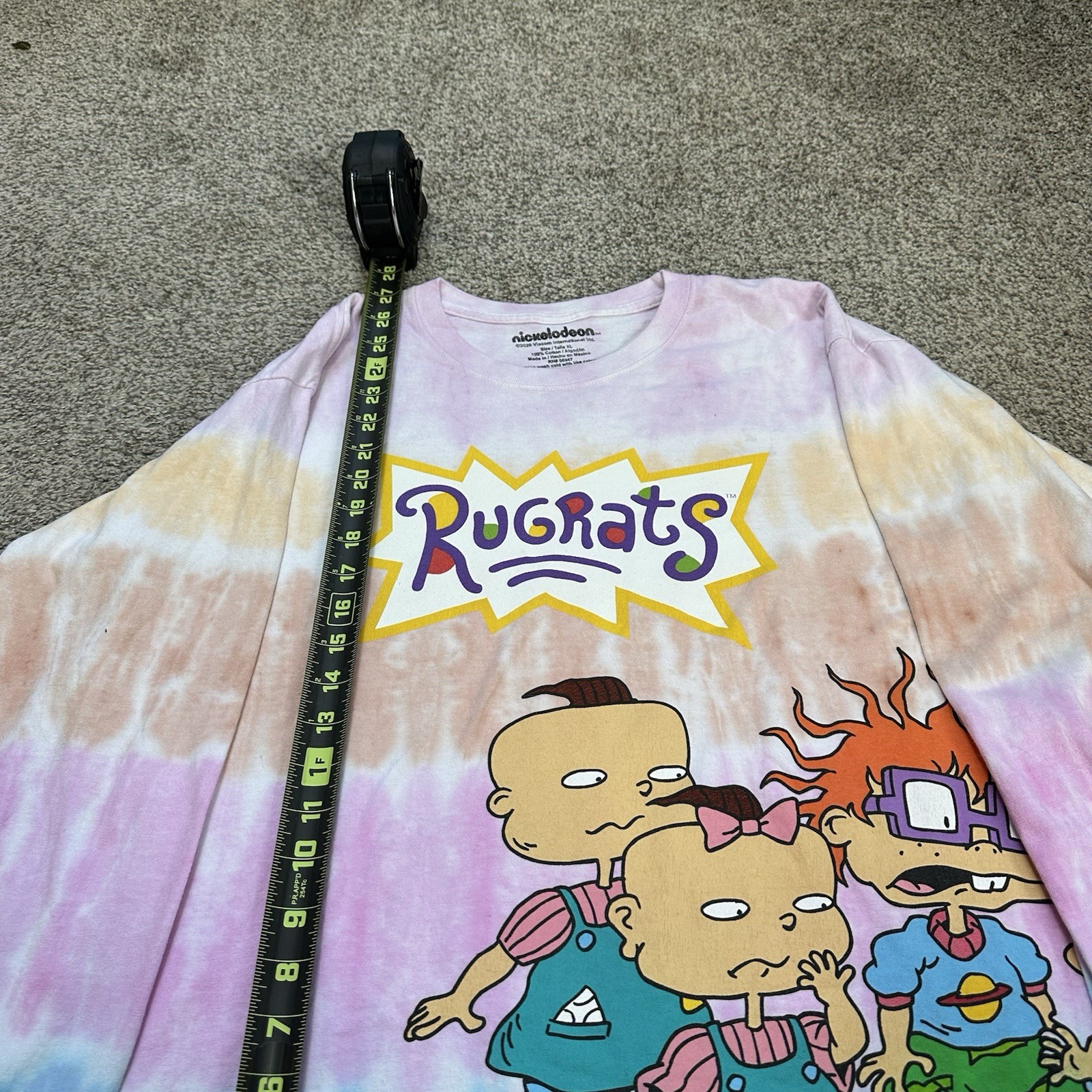 Nickelodeon Retro Rugrats Tie Dye Graphic Long Sleeve T-Shirt Women’s XL