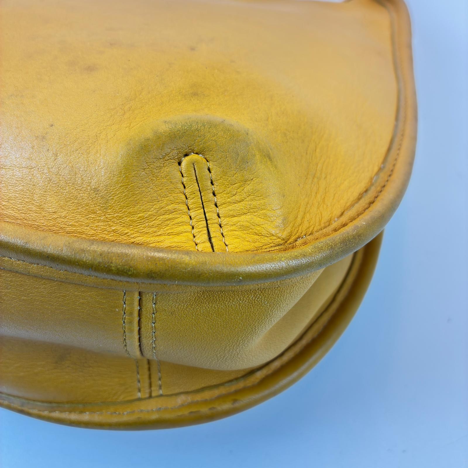 COACH Ergo Shoulder Bag, Yellow Leather Shoulder Bag 9033 leather yellow