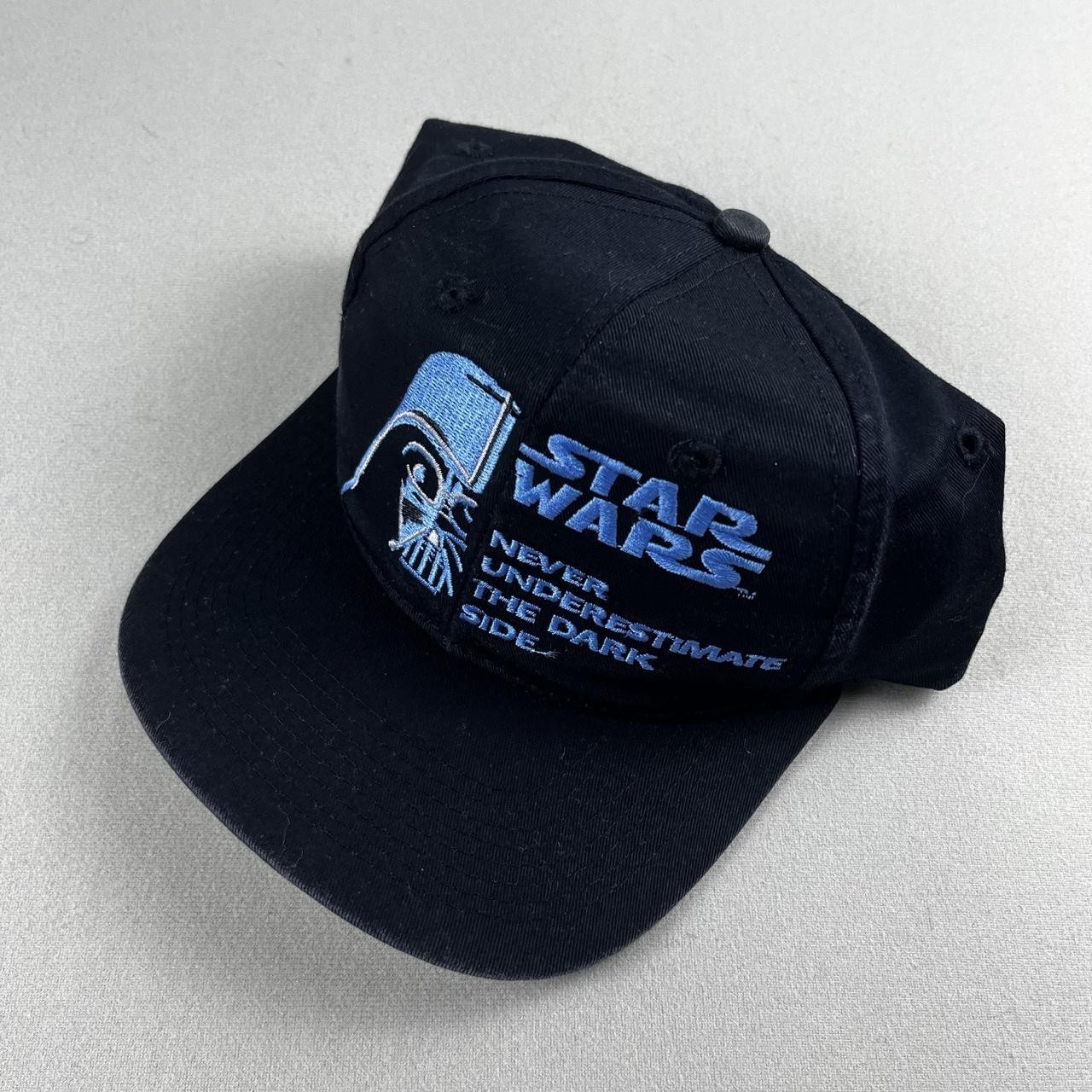 Vintage Star Wars Hat Snapback Black Darth Vader Dark Side Lucasfilm 90s 1996