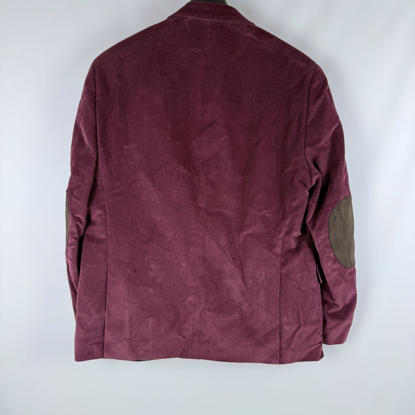 Tommy Hilfiger Men’s Modern-Fit Corduroy Elbow Patch Sport Coat – Burgundy-40S
