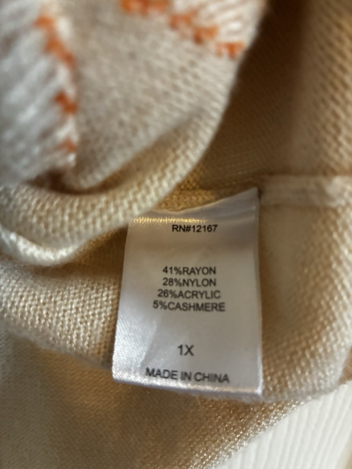 Laurie Felt Cashmere Blend Daisy Sweater 1X