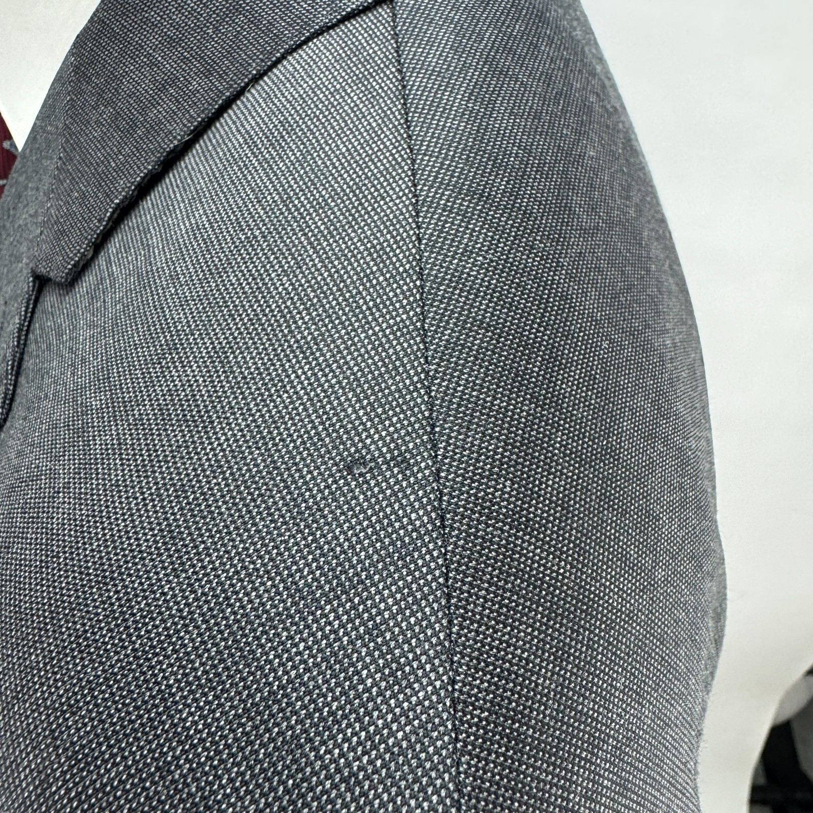 Banana Republic Reda Flexo Suit 44R Tailored Slim Fit Gray Nailhead 38×32 Pants