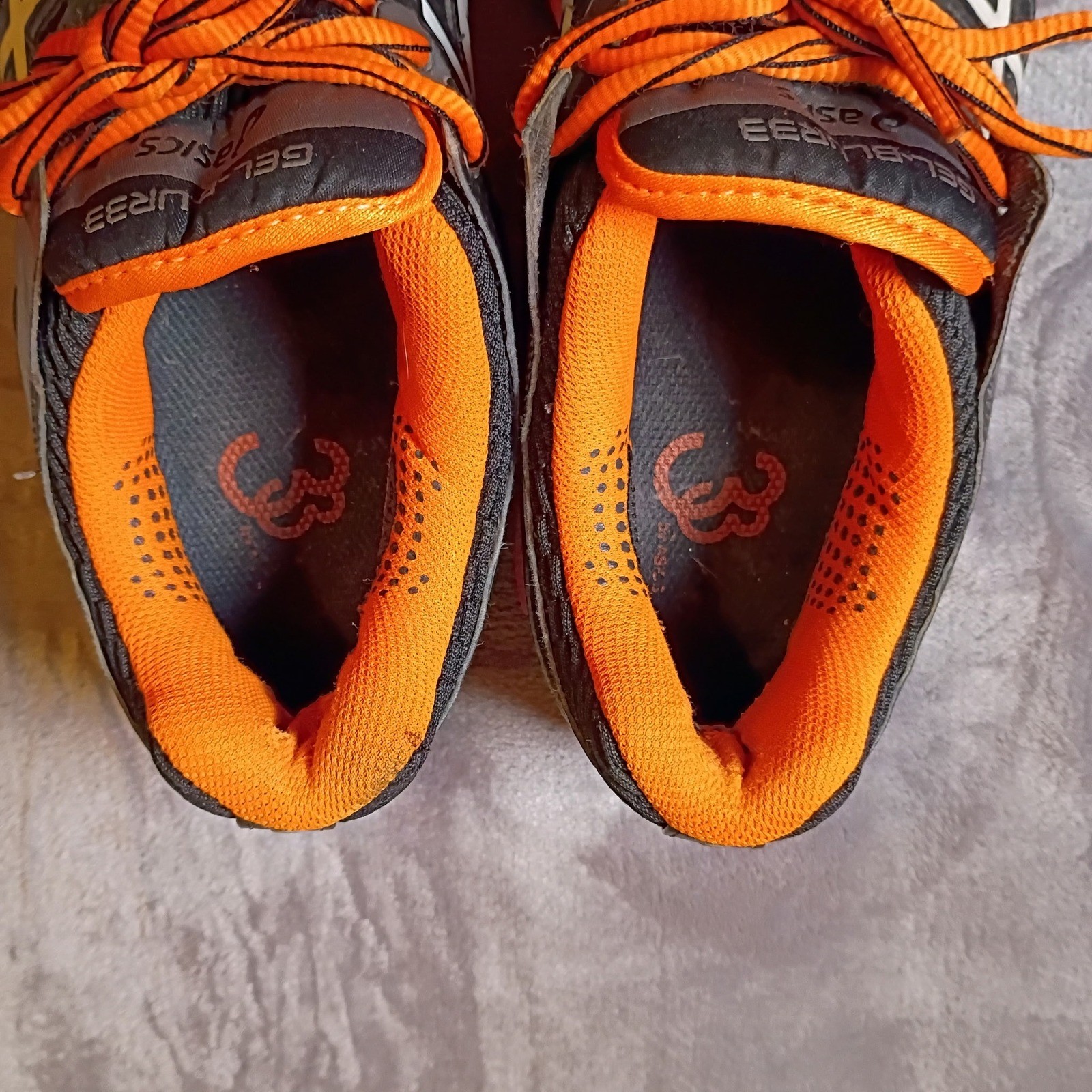 ASICS Gel-Blur33 Mens Running Shoes T2H3N Black Orange White Size 9 Sneakers Y2K