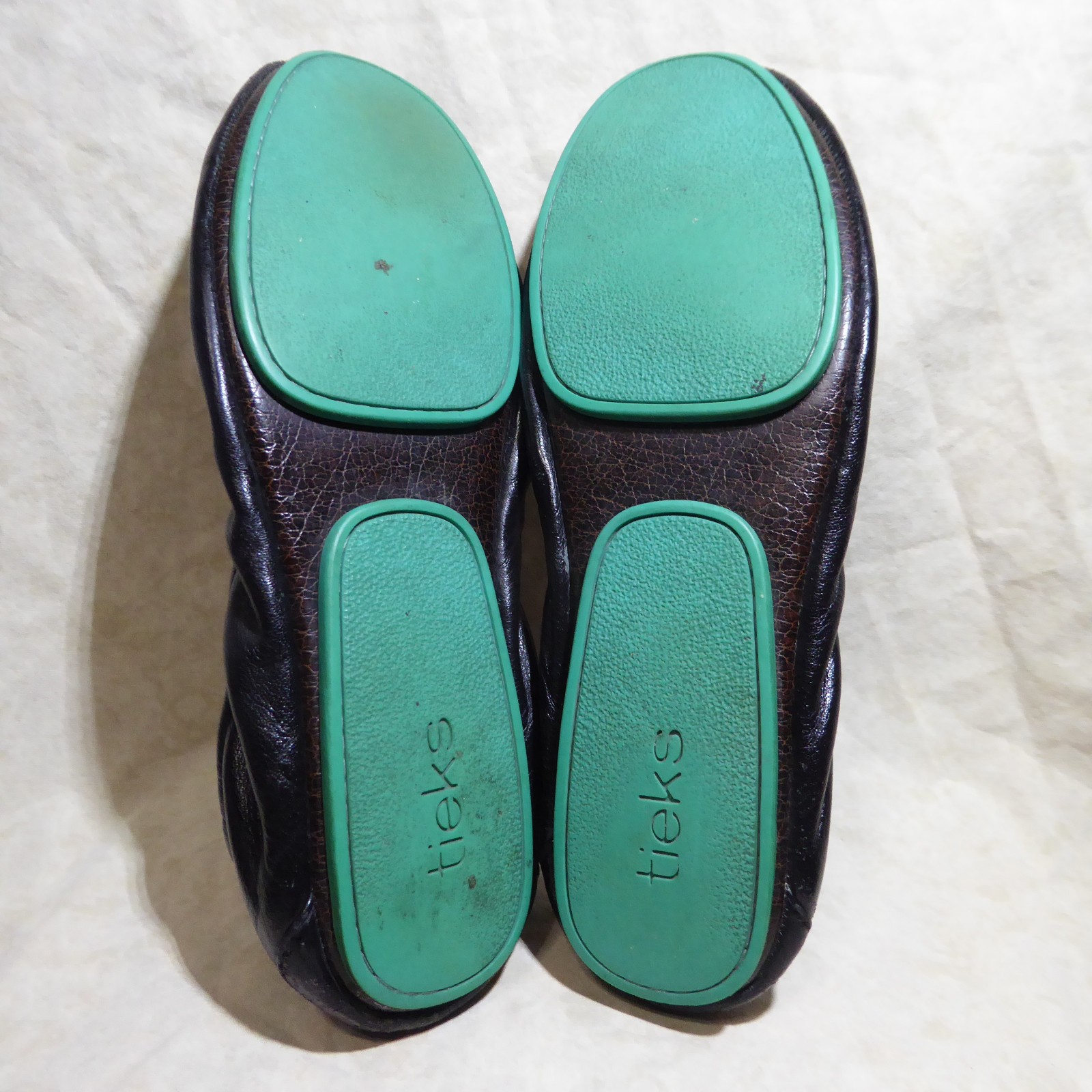 🩰 Tieks by Gavrieli Foldable Ballet Flats sz 9 Black Full-Grain Nappa Leather