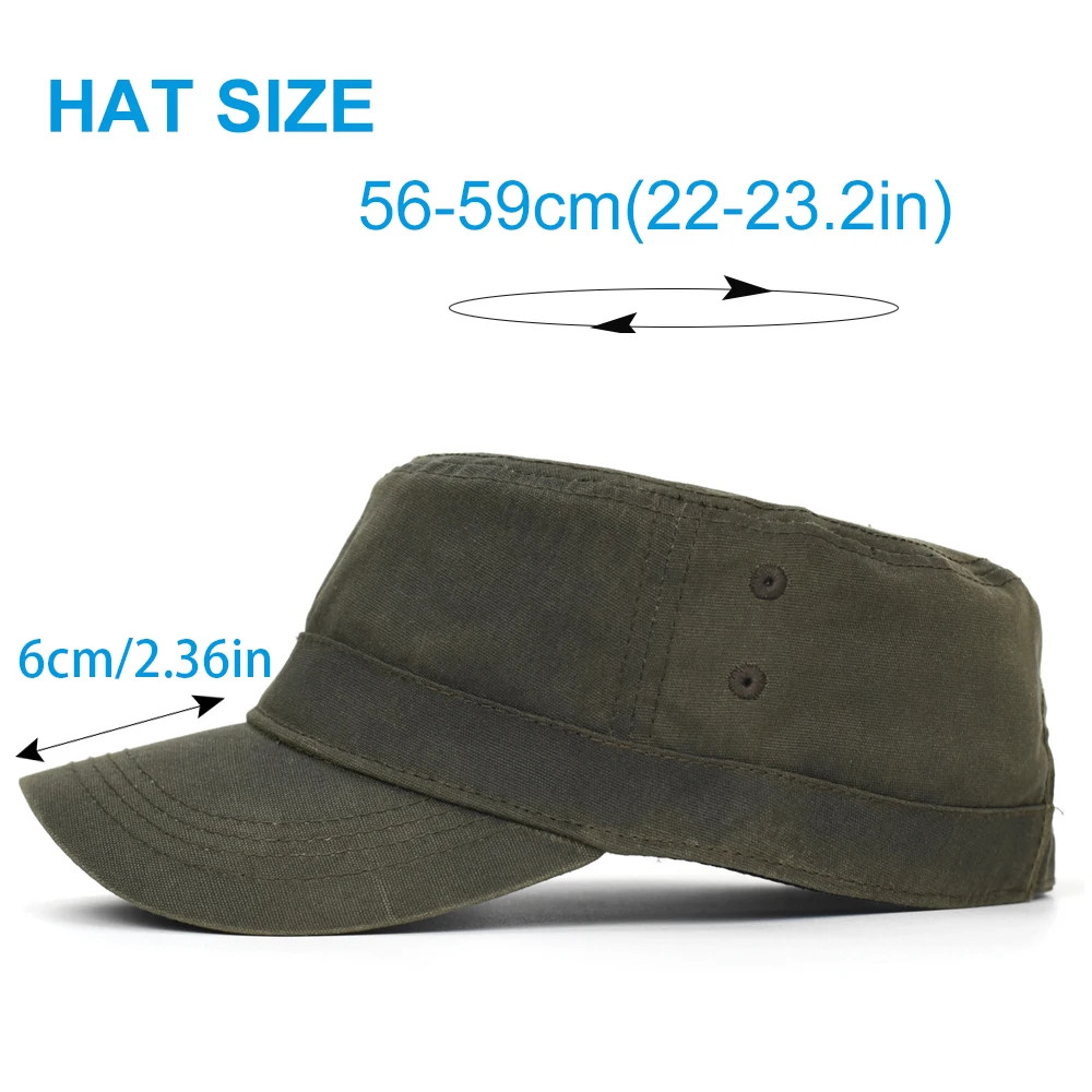 Waxed Canvas Cotton Military Caps Men Waterproof Cadet Army Cap Unique Design