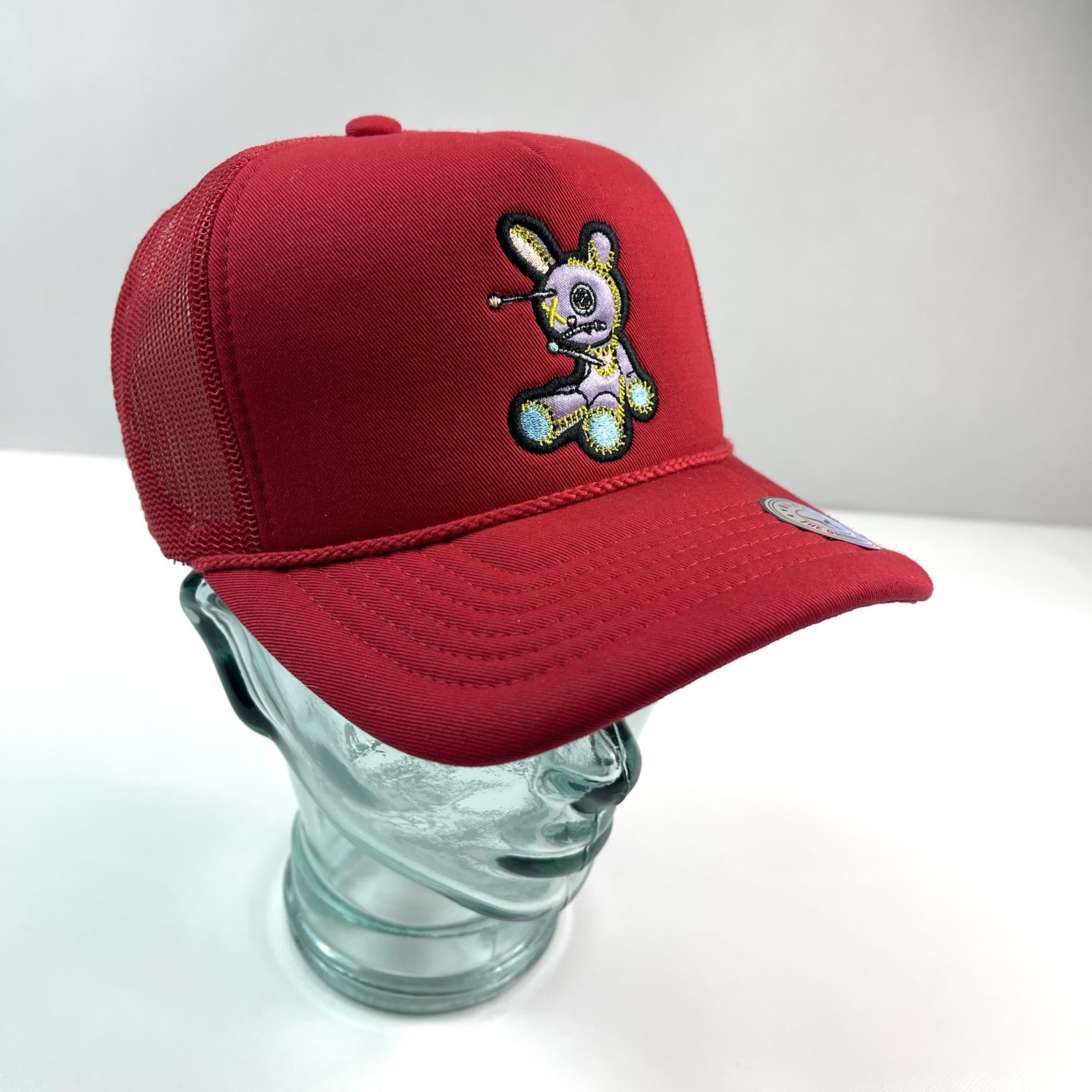 Muka Voodoo Bunny Red Mesh Trucker Snapback Baseball Hat Cap Adjustable