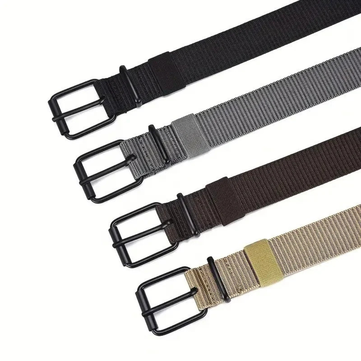 Men Nylon Canvas Tactical Belt Heavy Duty Quick Release Buckle Work Belt