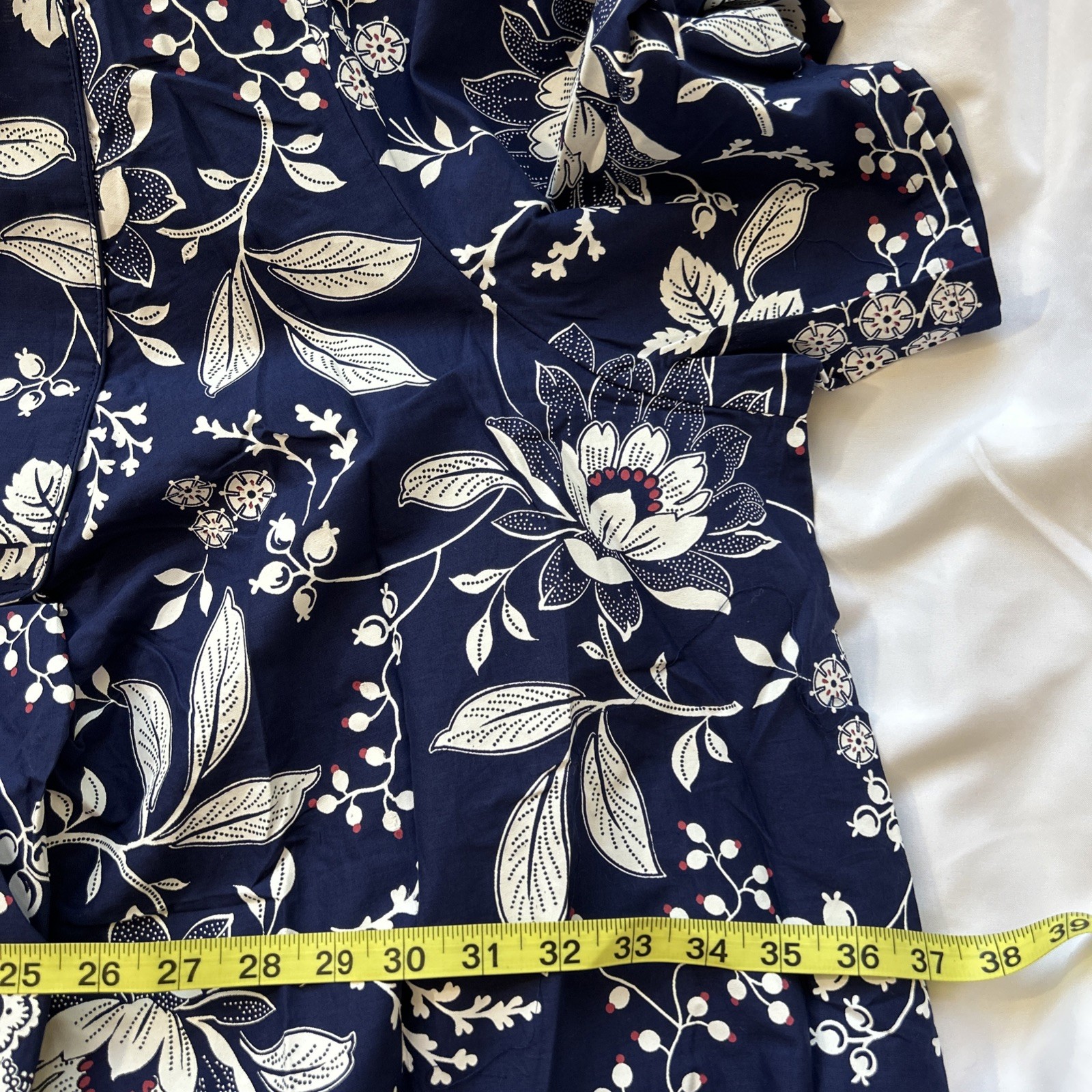 Only Necessities Sz 5x 38/40 Kaftan Gown House Dress Women’s Blue Floral Casual