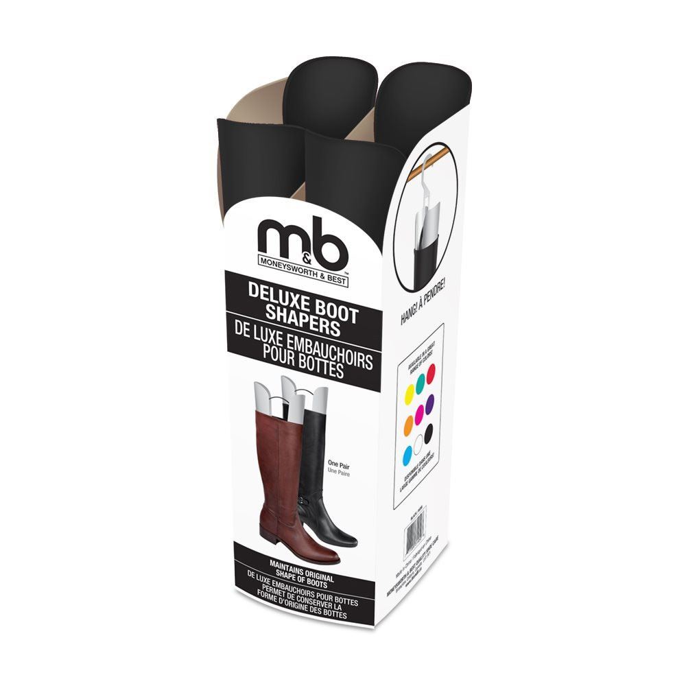 Moneysworth and Best Deluxe Boot Shapers – Assorted Colors (1 Pair)